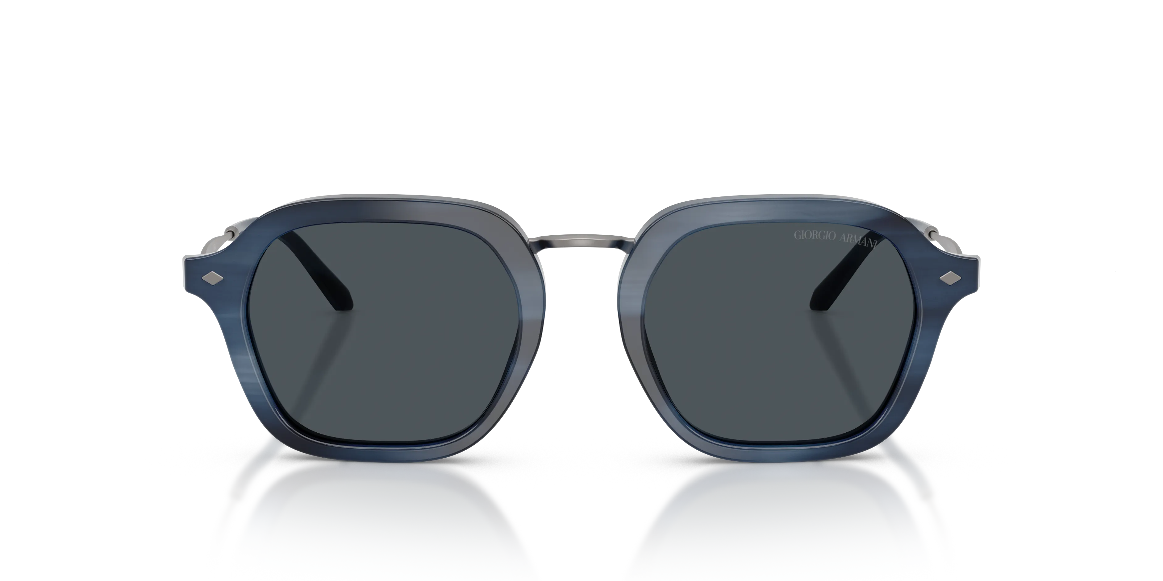Giorgio Armani AR6190 6464R5 Occhiali da sole Metallo Blu Blu Squadrata Normale - immagine 3