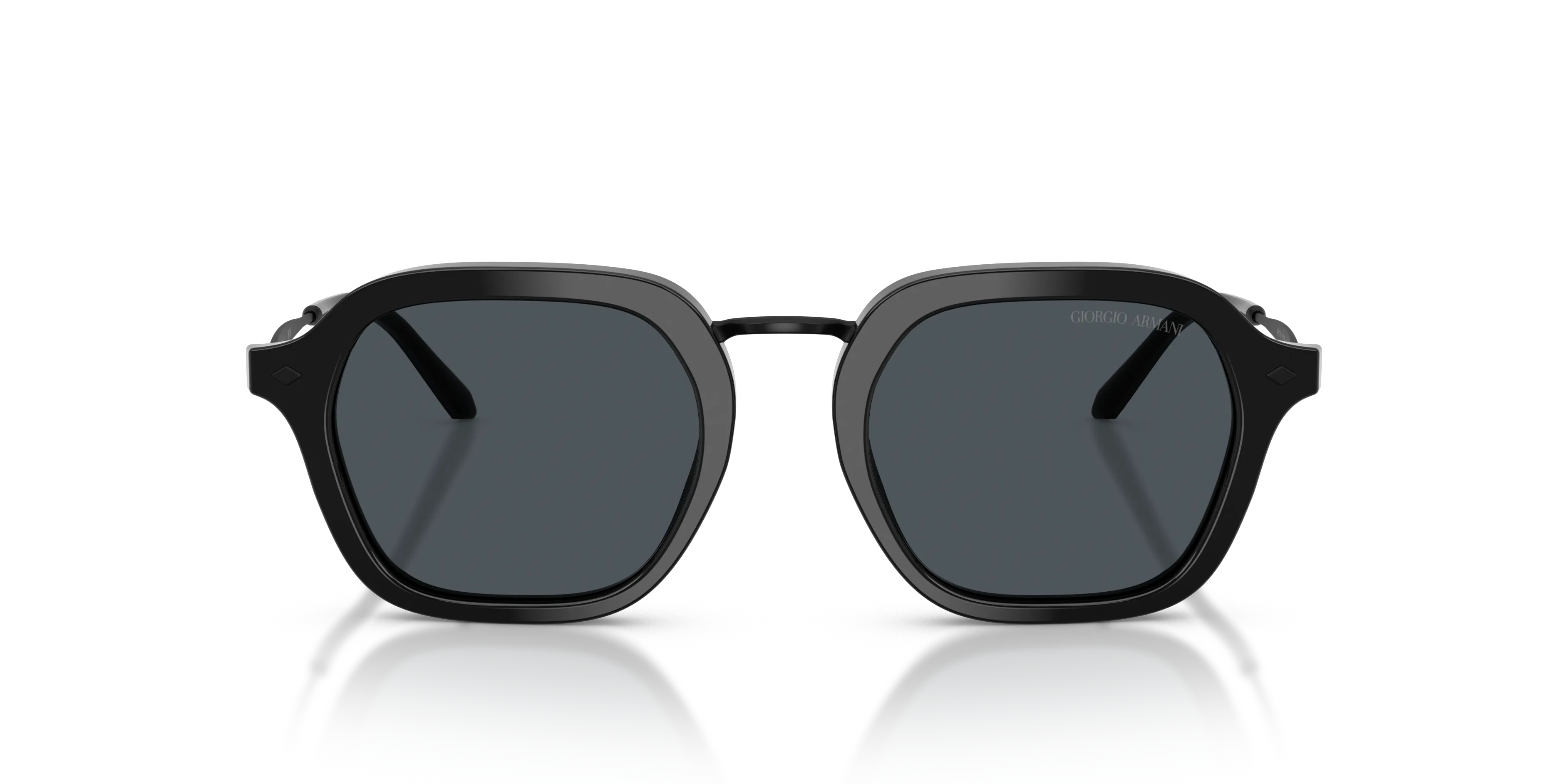 Giorgio Armani AR6190 5875R5 Occhiali da sole Metallo Nero Blu Squadrata Normale - immagine 3
