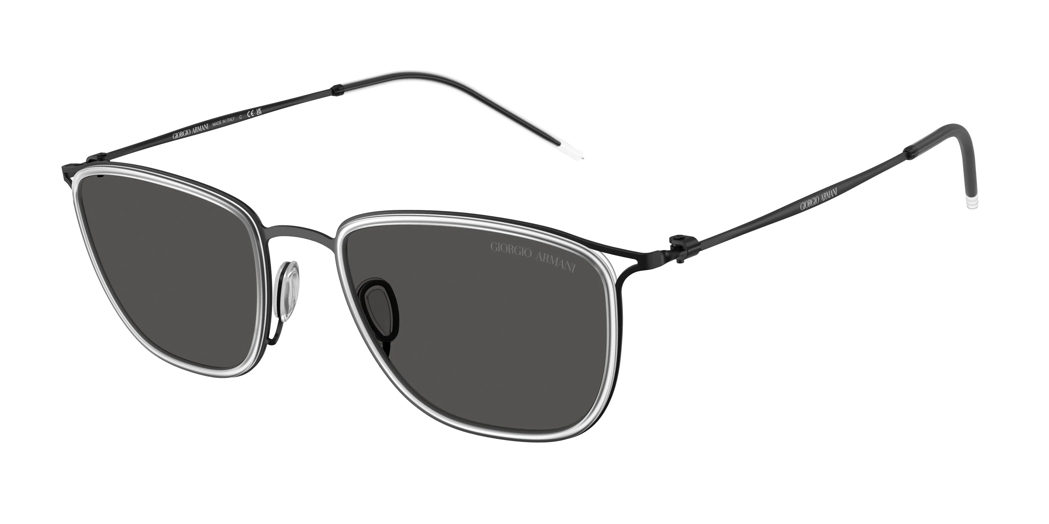 Giorgio Armani AR6189 300187 Occhiali da sole Metallo Nero Grigio Pillow Normale - immagine 1