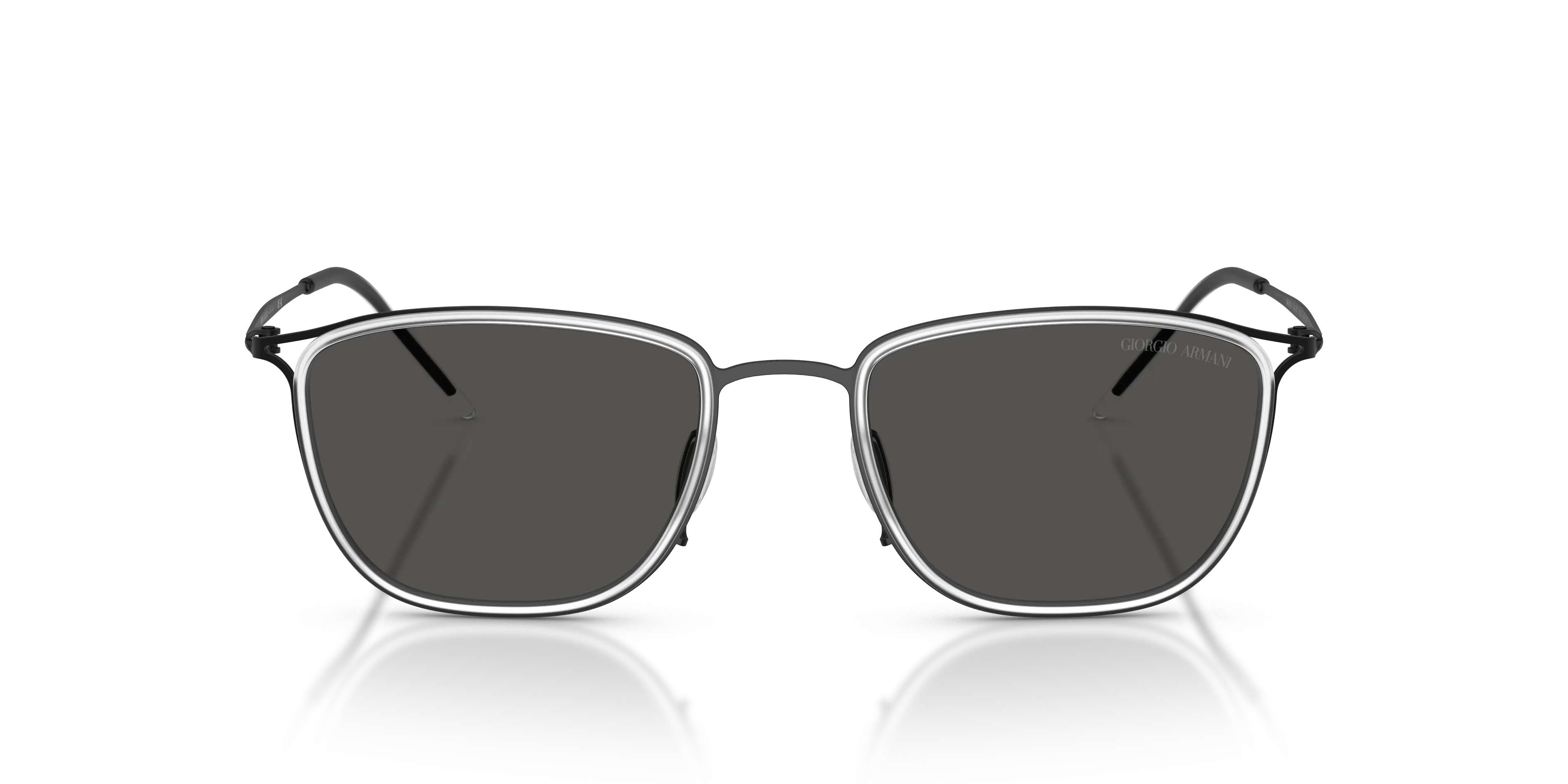 Giorgio Armani AR6189 300187 Occhiali da sole Metallo Nero Grigio Pillow Normale - immagine 3