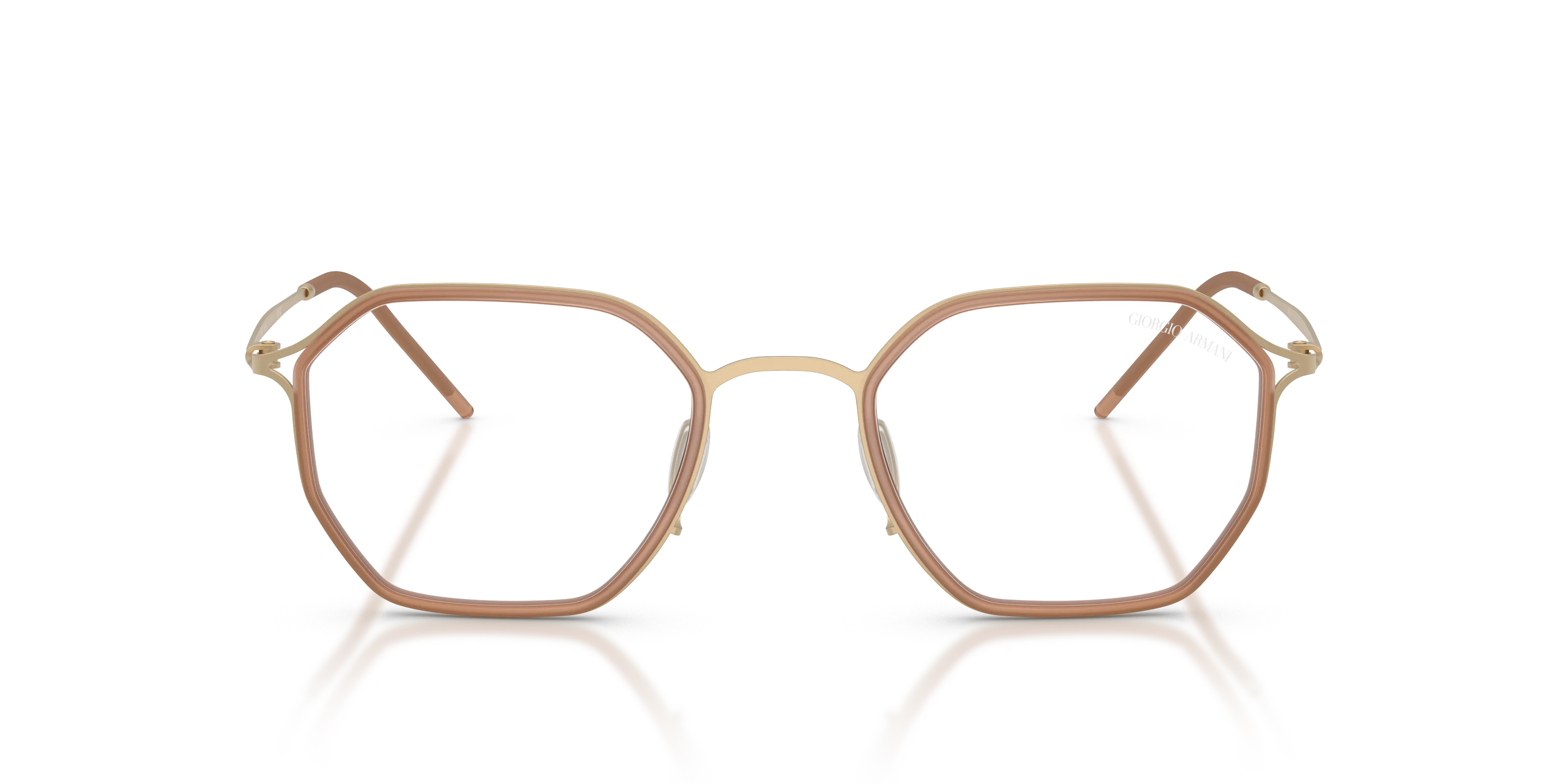 Giorgio Armani AR6188 30021W Occhiali da sole Metallo Oro Trasparente Squadrata Normale - immagine 3