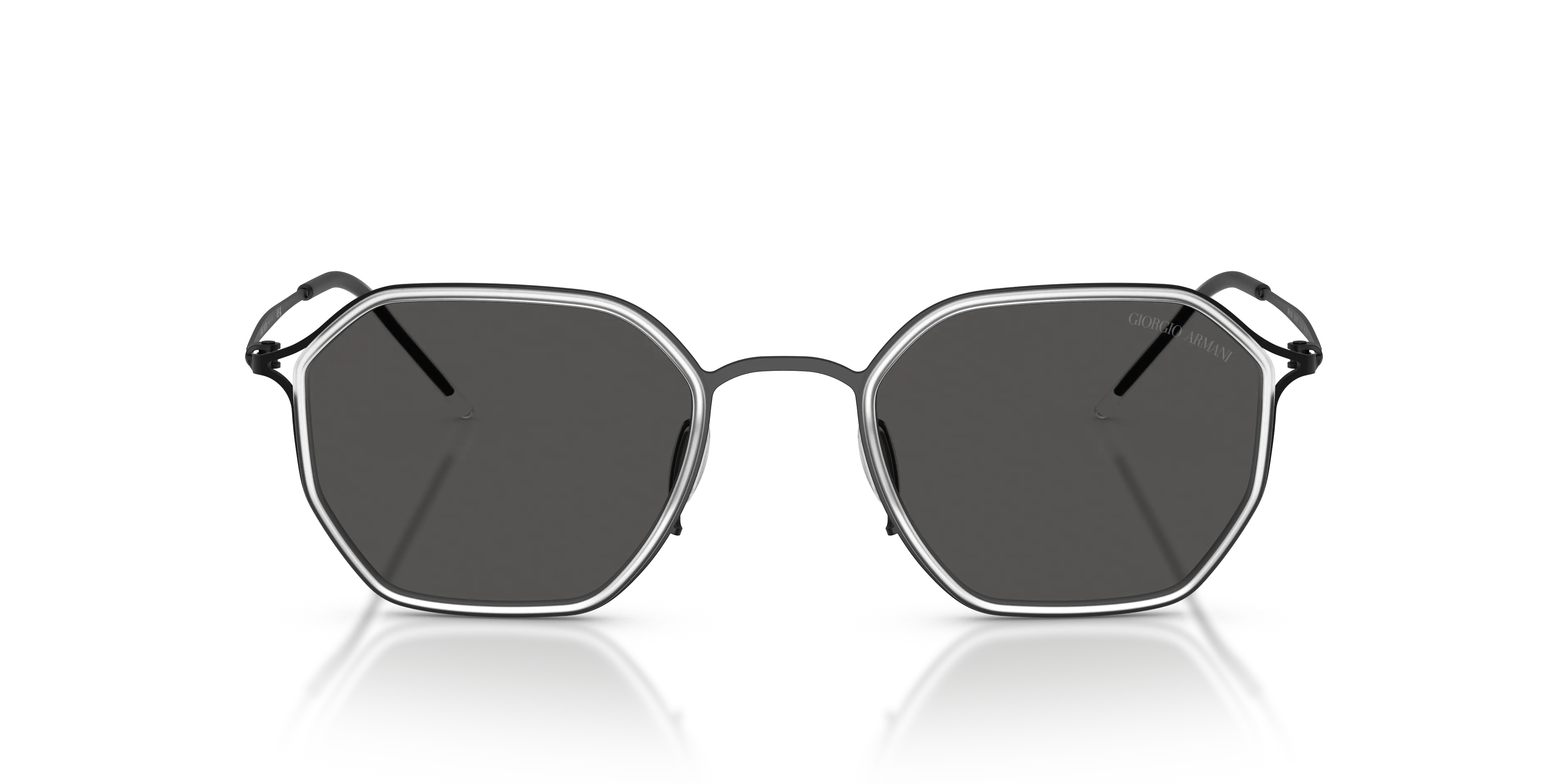 Giorgio Armani AR6188 300187 Occhiali da sole Metallo Nero Grigio Squadrata Normale - immagine 3