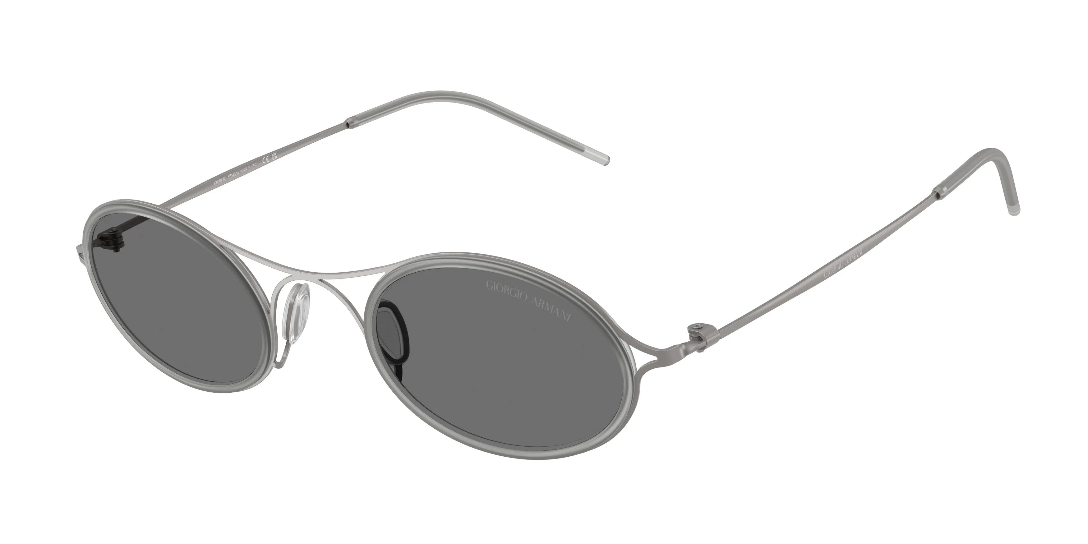 Giorgio Armani AR6187 300387 Occhiali da sole Metallo Grigio Grigio Rotonda Normale - immagine 1