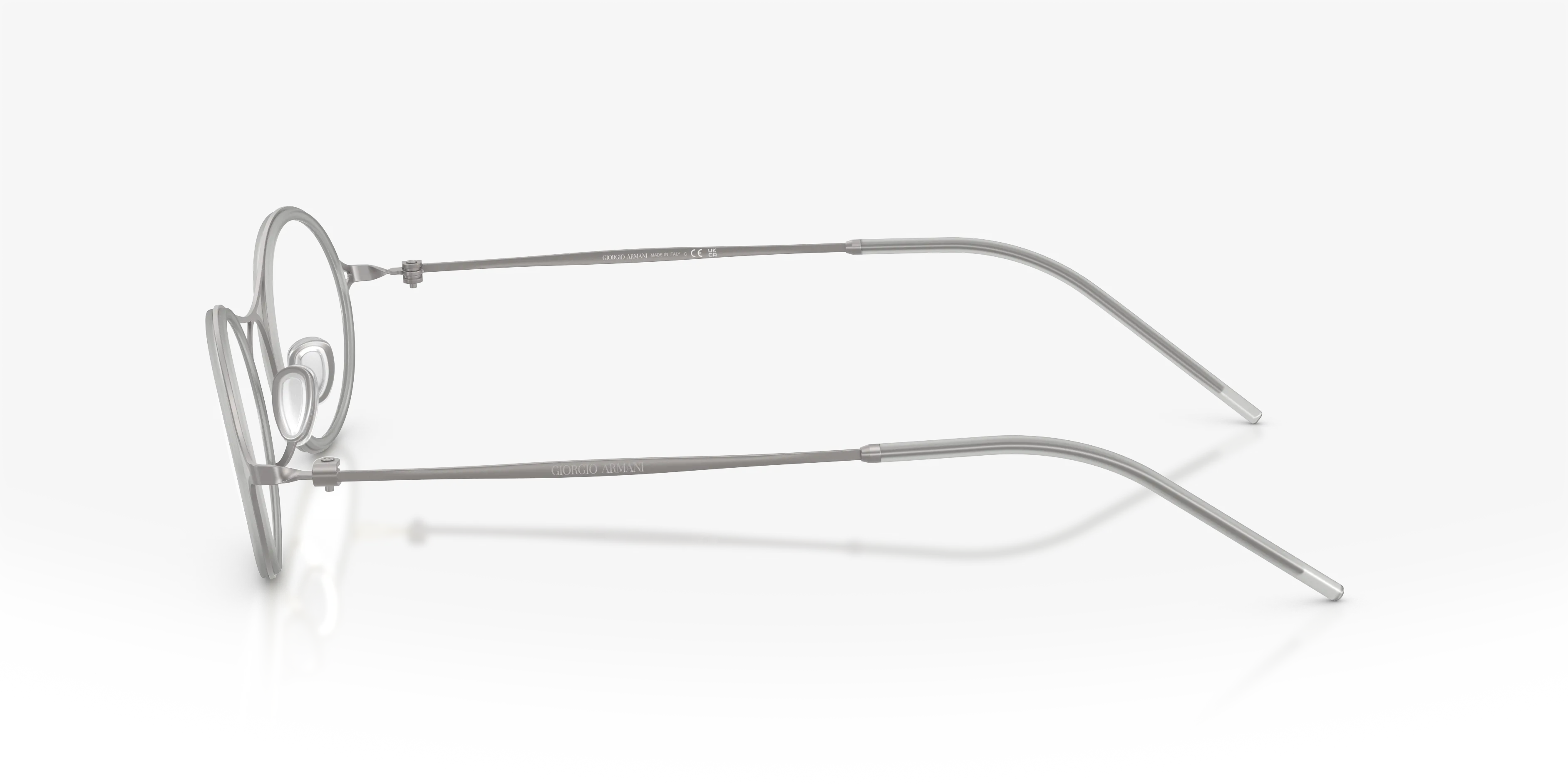 Giorgio Armani AR6187 30031W Occhiali da sole Metallo Grigio Trasparente Rotonda Normale - immagine 4