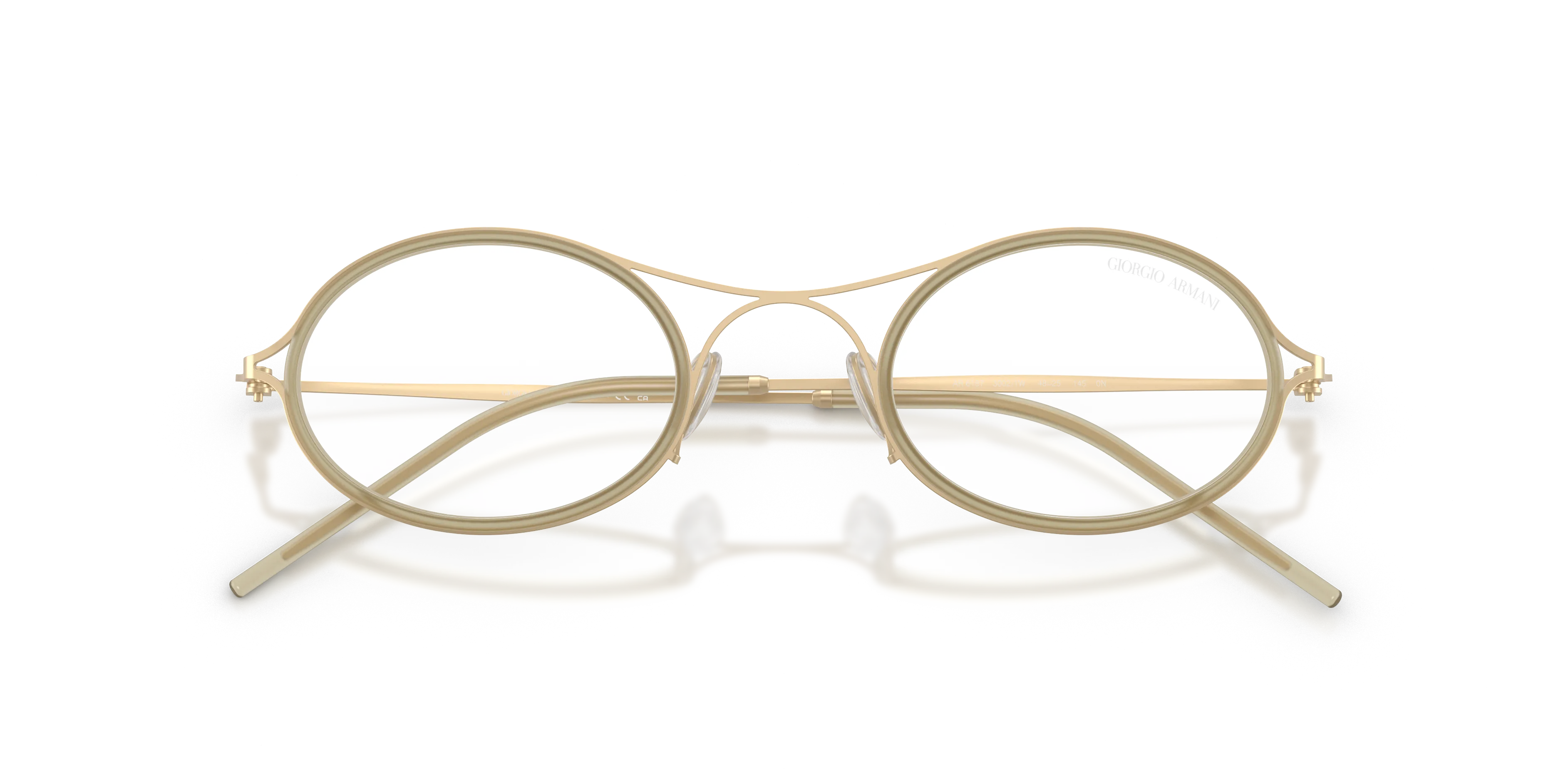 Giorgio Armani AR6187 30021W Occhiali da sole Metallo Oro Trasparente Rotonda Normale - immagine 2