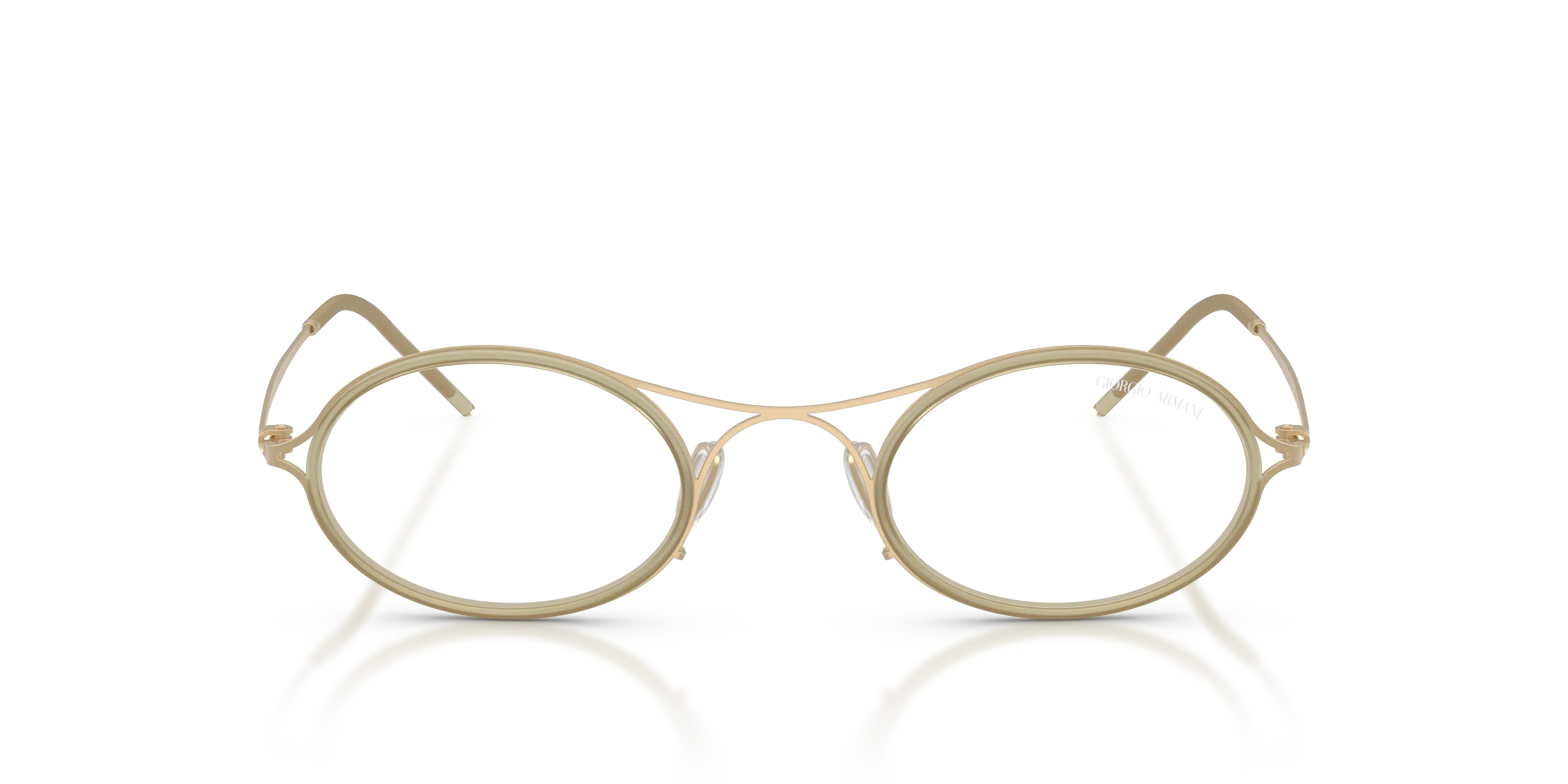 Giorgio Armani AR6187 30021W Occhiali da sole Metallo Oro Trasparente Rotonda Normale - immagine 3