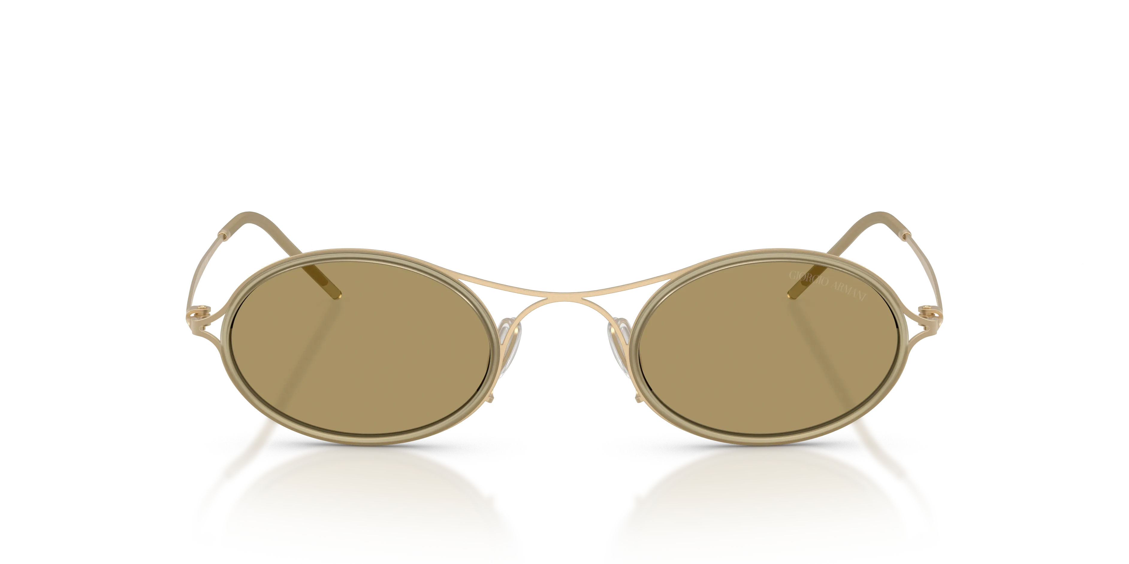 Giorgio Armani AR6187 3002/2 Occhiali da sole Metallo Oro Verde Rotonda Normale - immagine 3
