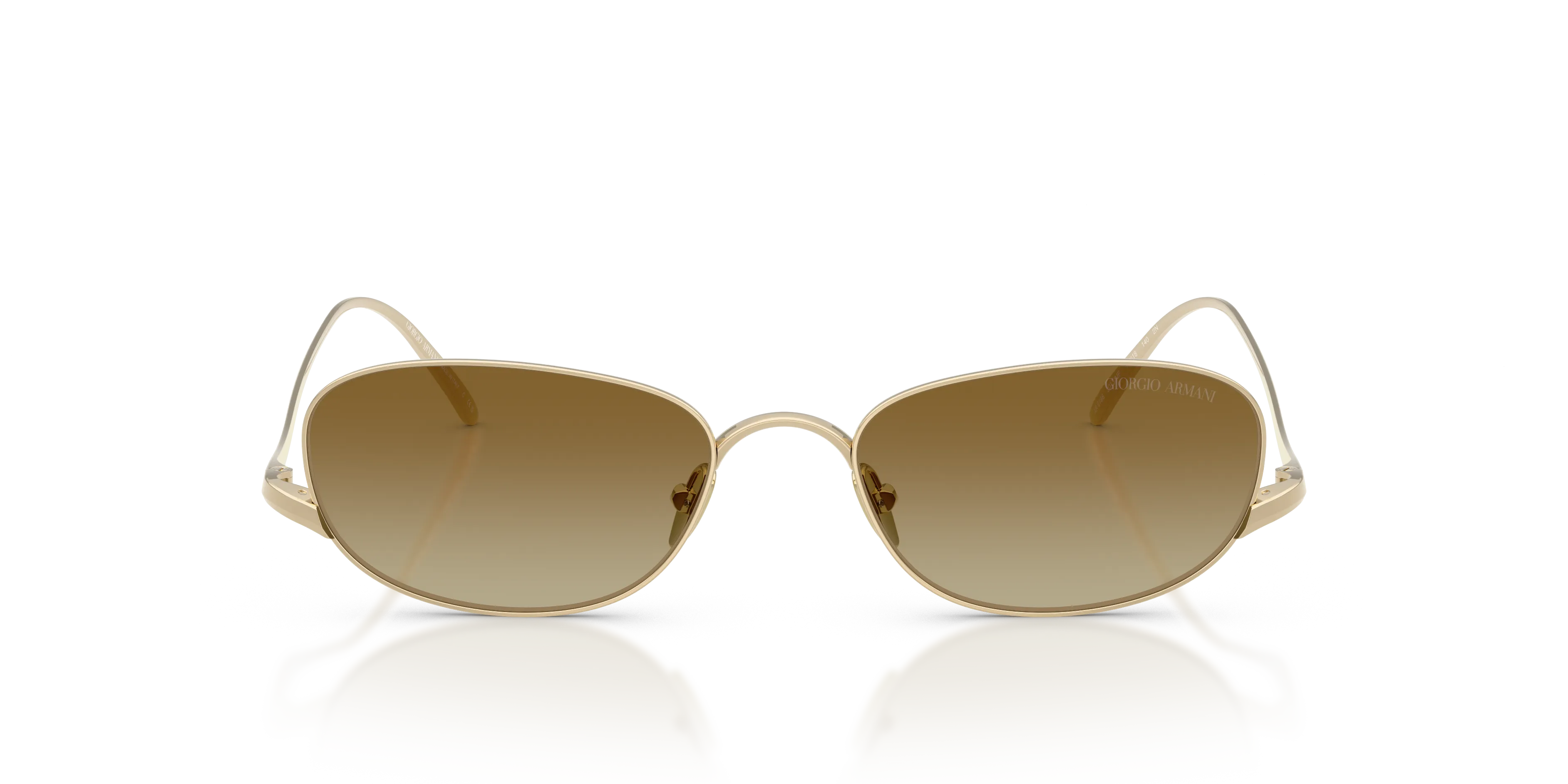 Giorgio Armani AR6186 3013MF Occhiali da sole Metallo Oro Marrone Pillow Normale Sfumato - immagine 3
