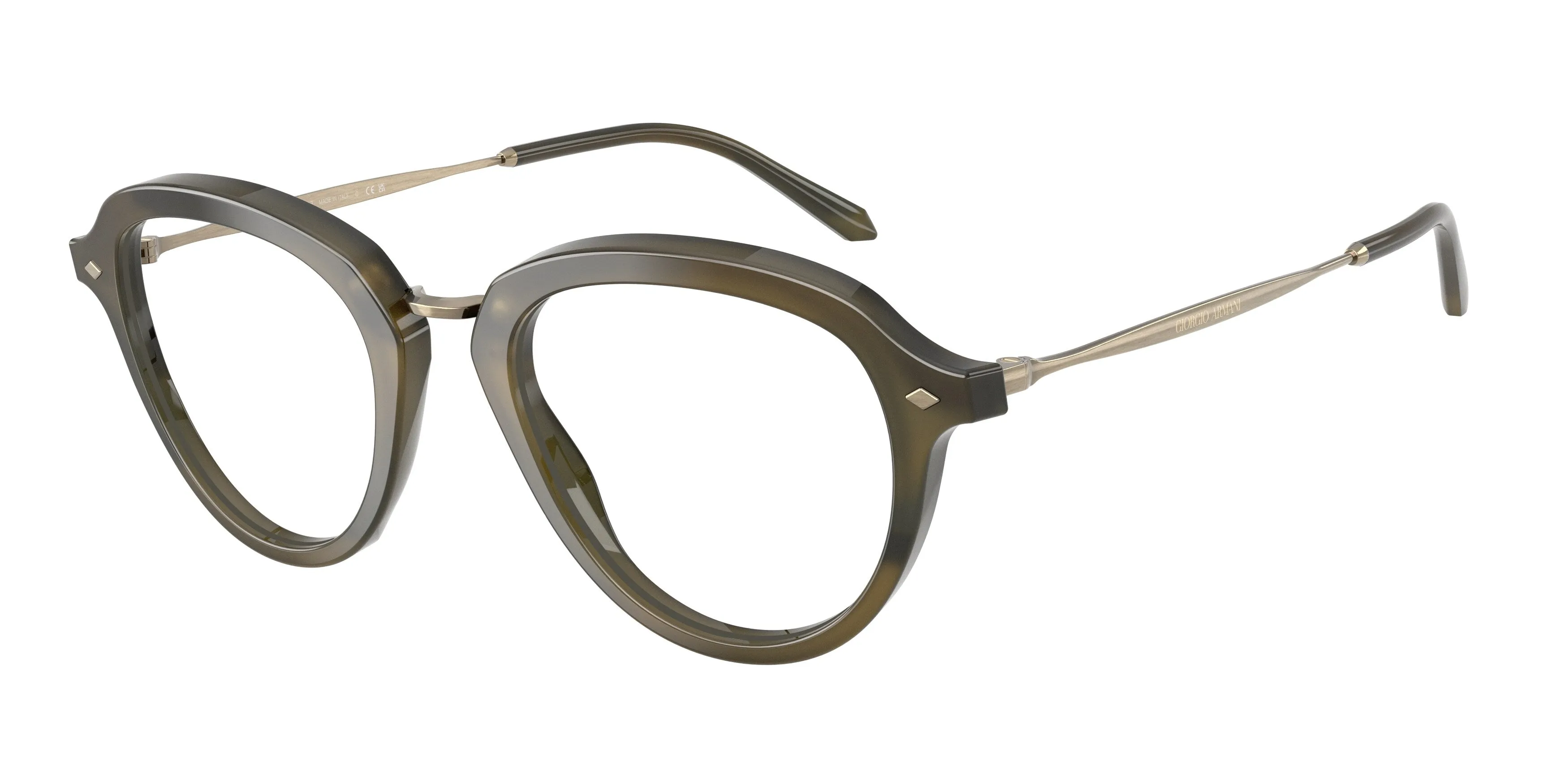 Giorgio Armani AR5174 6468 Montature da vista Metallo Verde Trasparente Pantos Normale - immagine 1