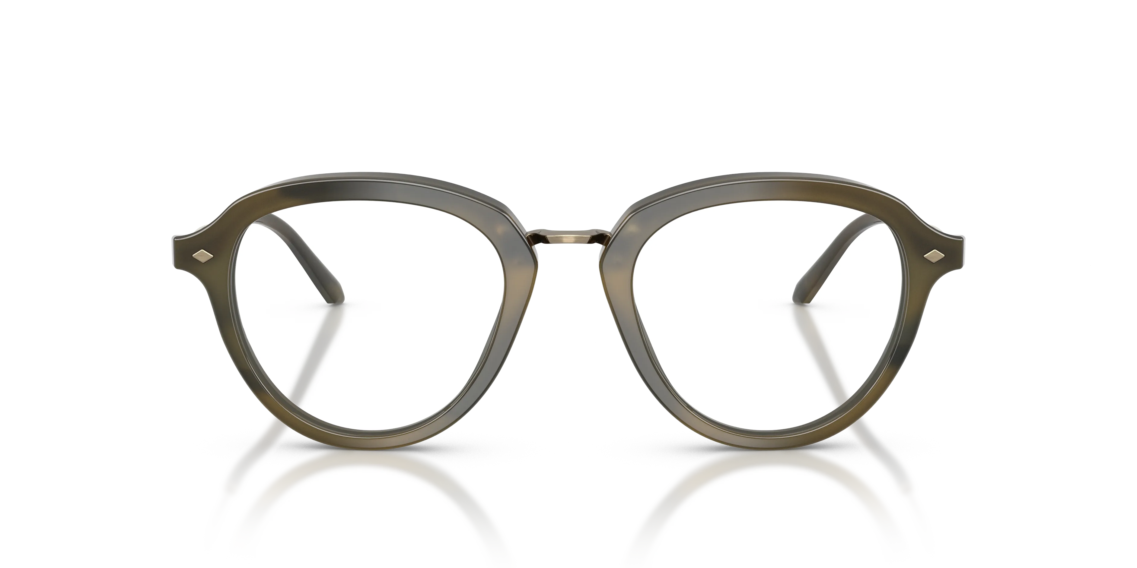 Giorgio Armani AR5174 6468 Montature da vista Metallo Verde Trasparente Pantos Normale - immagine 3
