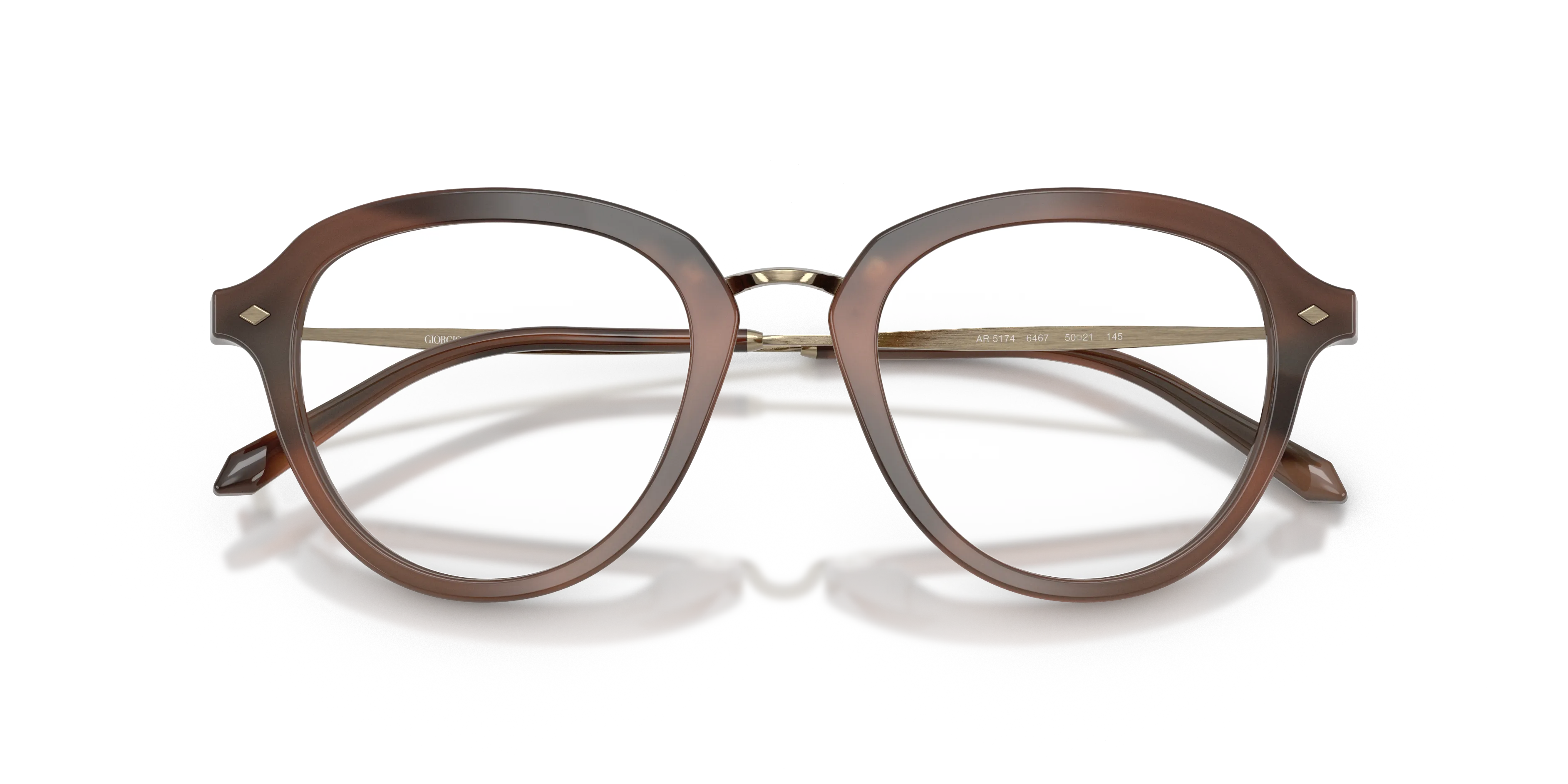 Giorgio Armani AR5174 6467 Montature da vista Metallo Tartaruga Trasparente Pantos Normale - immagine 2