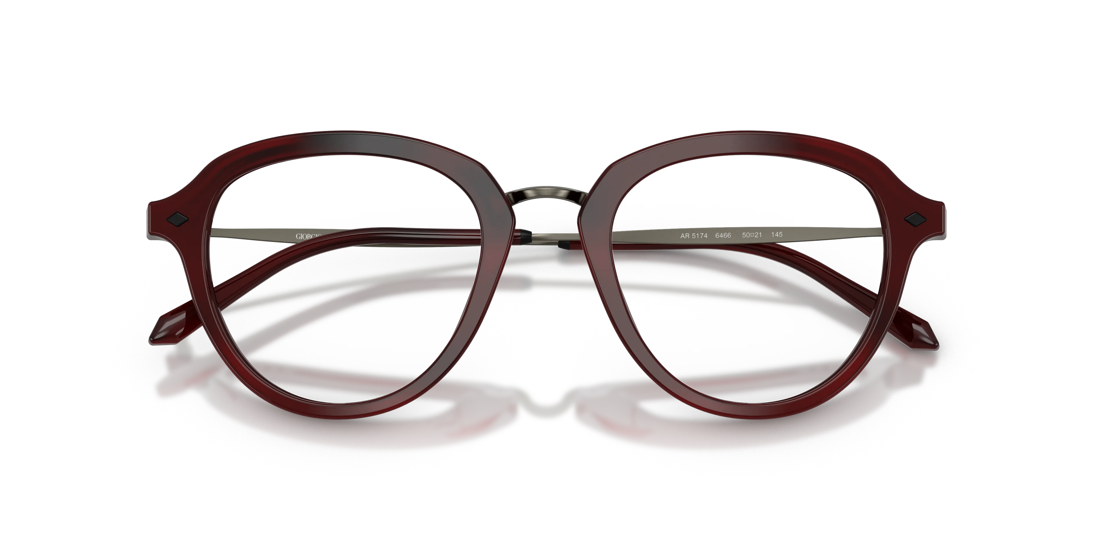 Giorgio Armani AR5174 6466 Montature da vista Metallo Rosso Trasparente Pantos Normale - immagine 2