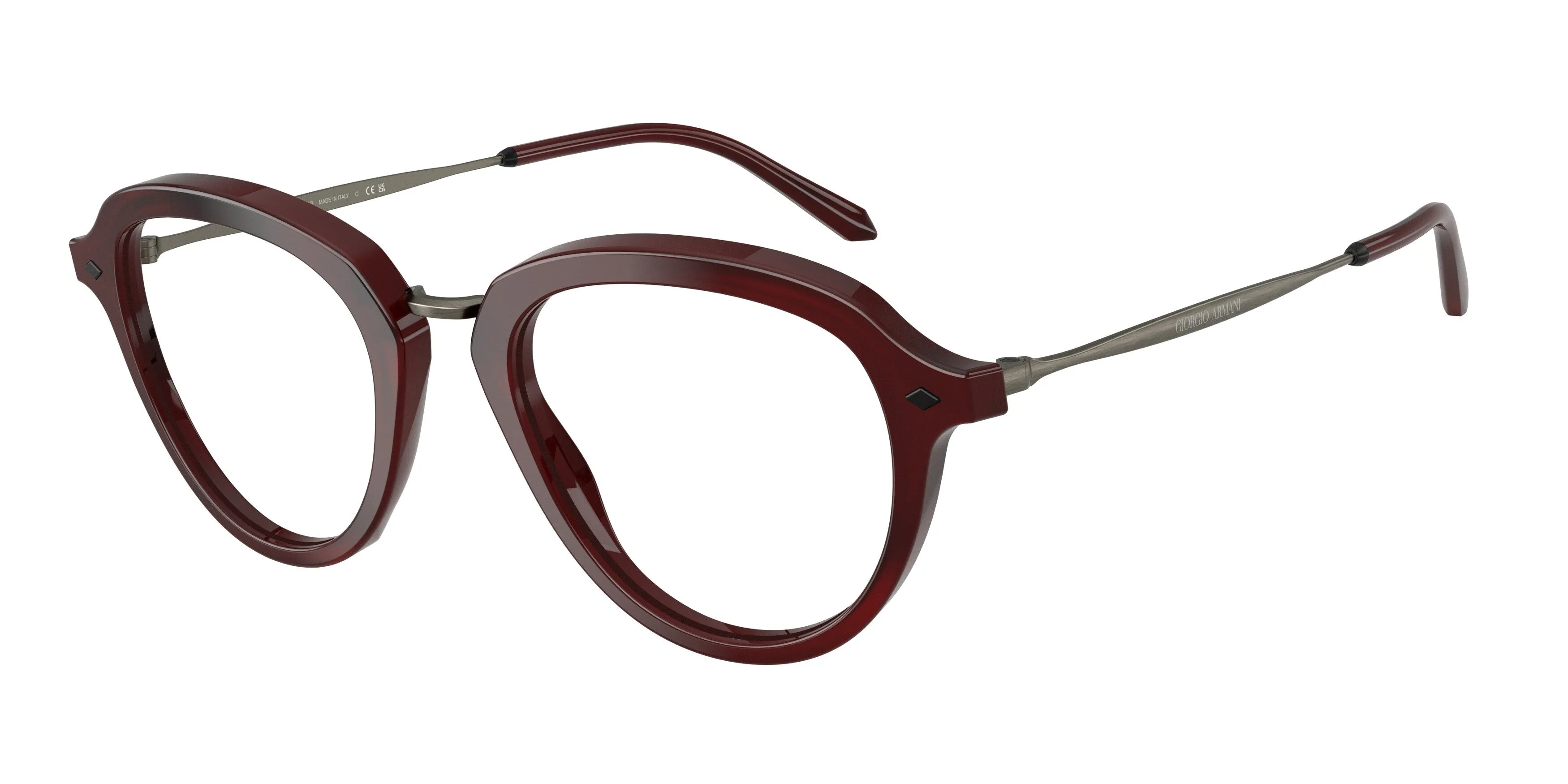 Giorgio Armani AR5174 6466 Montature da vista Metallo Rosso Trasparente Pantos Normale - immagine 1