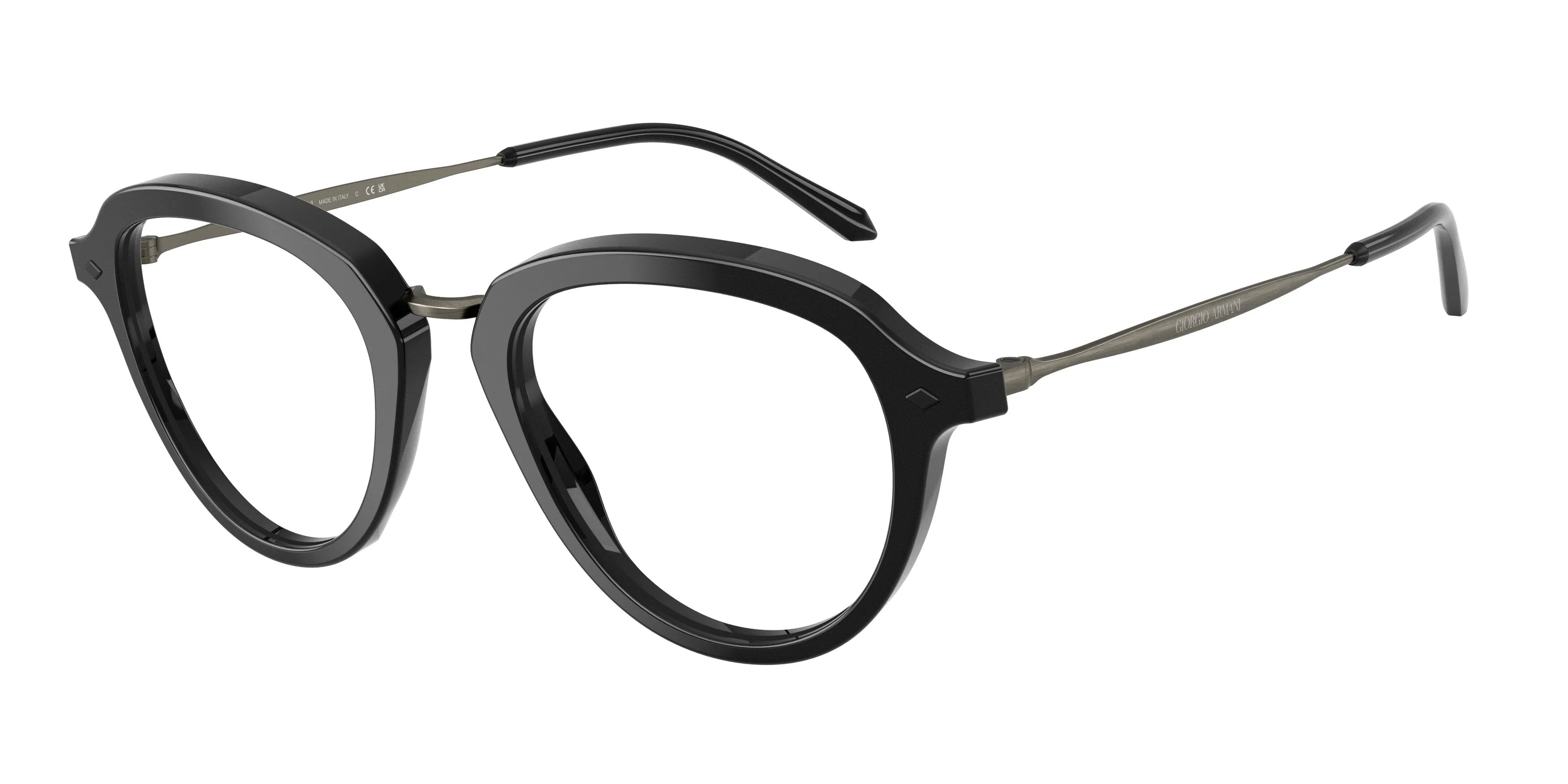Giorgio Armani AR5174 5875 Montature da vista Metallo Nero Trasparente Pantos Normale - immagine 1