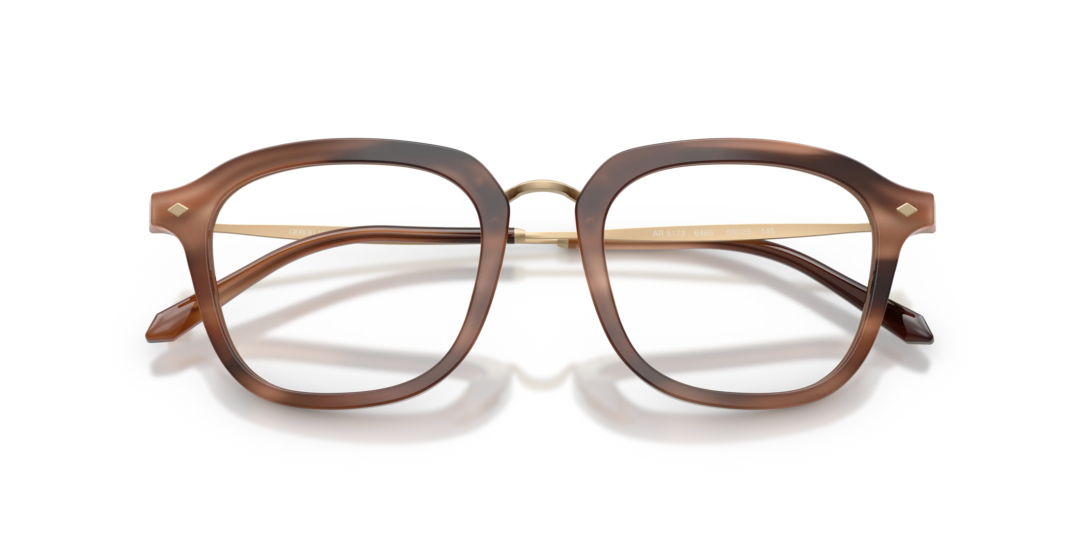 Giorgio Armani AR5173 6465 Montature da vista Metallo Marrone Trasparente Squadrata Normale - immagine 2