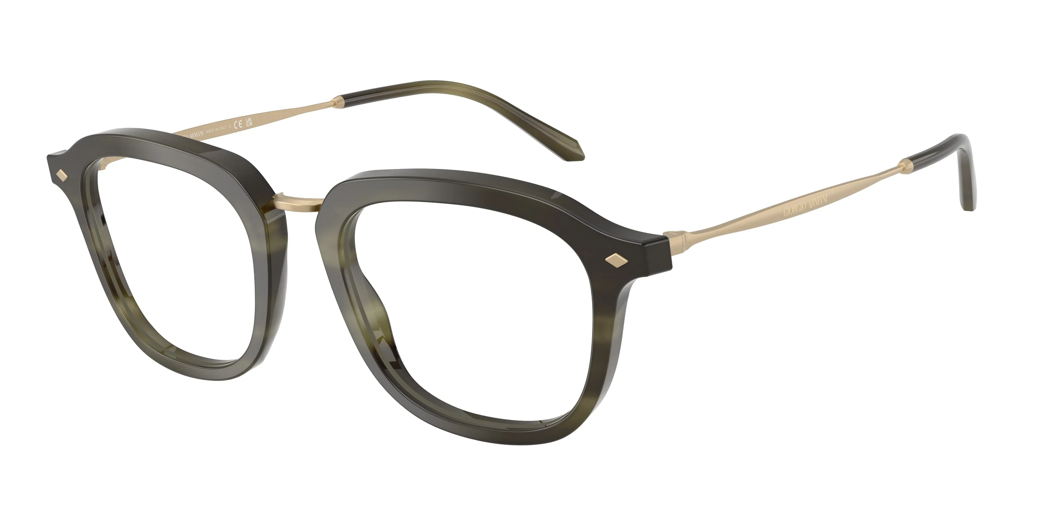 Giorgio Armani AR5173 6168 Montature da vista Metallo Verde Trasparente Squadrata Normale - immagine 1