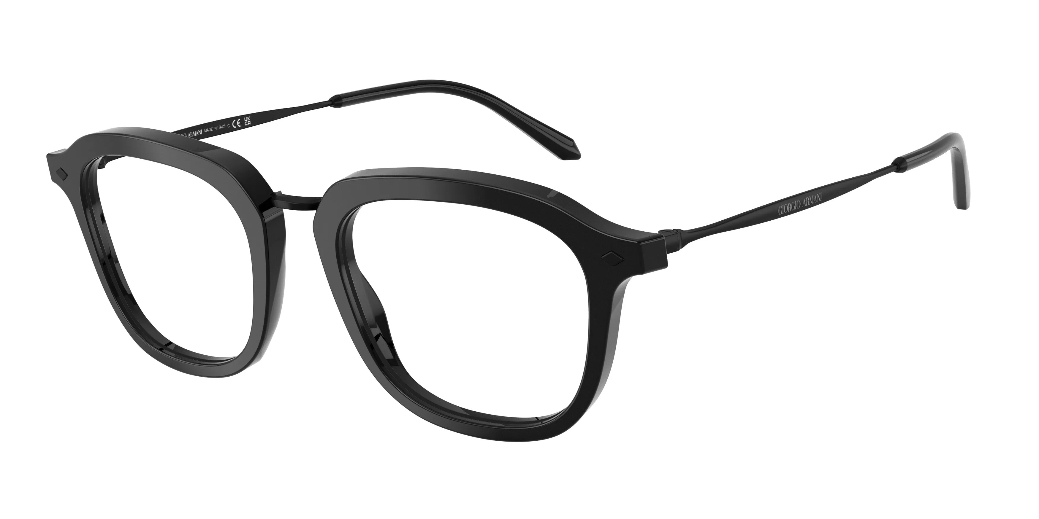 Giorgio Armani AR5173 5875 Montature da vista Metallo Nero Trasparente Squadrata Normale - immagine 1