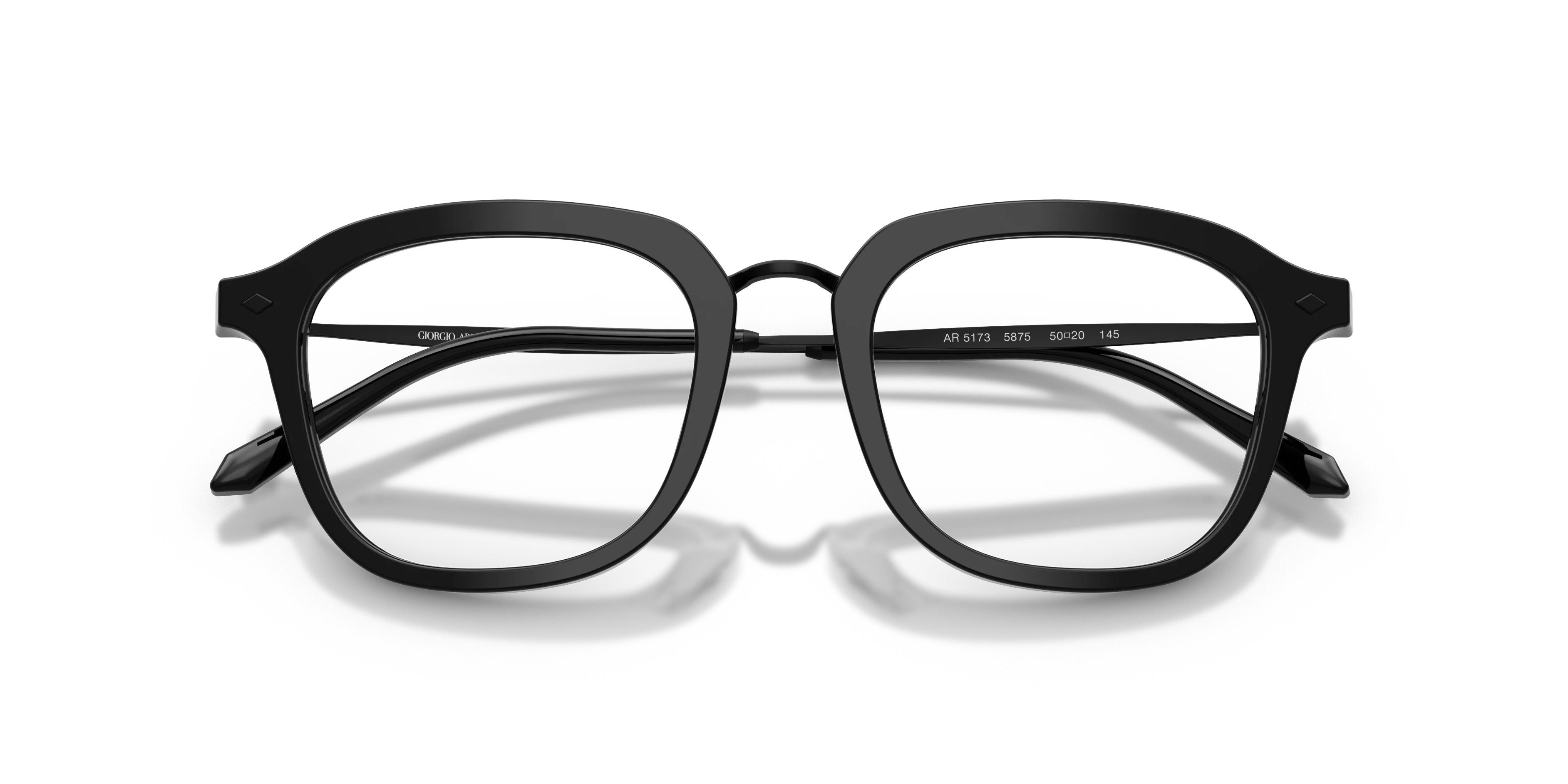 Giorgio Armani AR5173 5875 Montature da vista Metallo Nero Trasparente Squadrata Normale - immagine 2