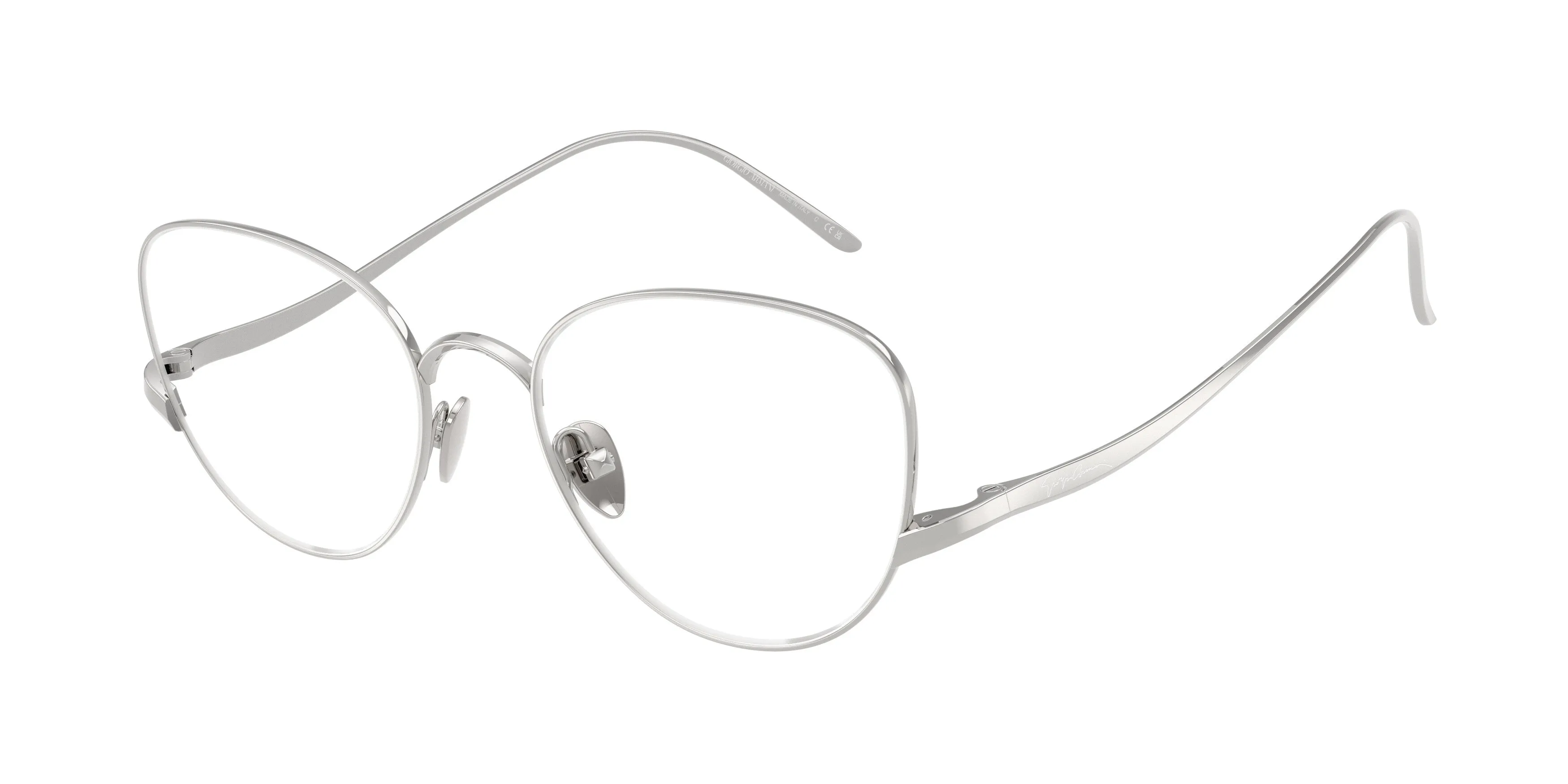 Giorgio Armani AR5172 3015 Montature da vista Metallo Argento Trasparente Squadrata Normale - immagine 1