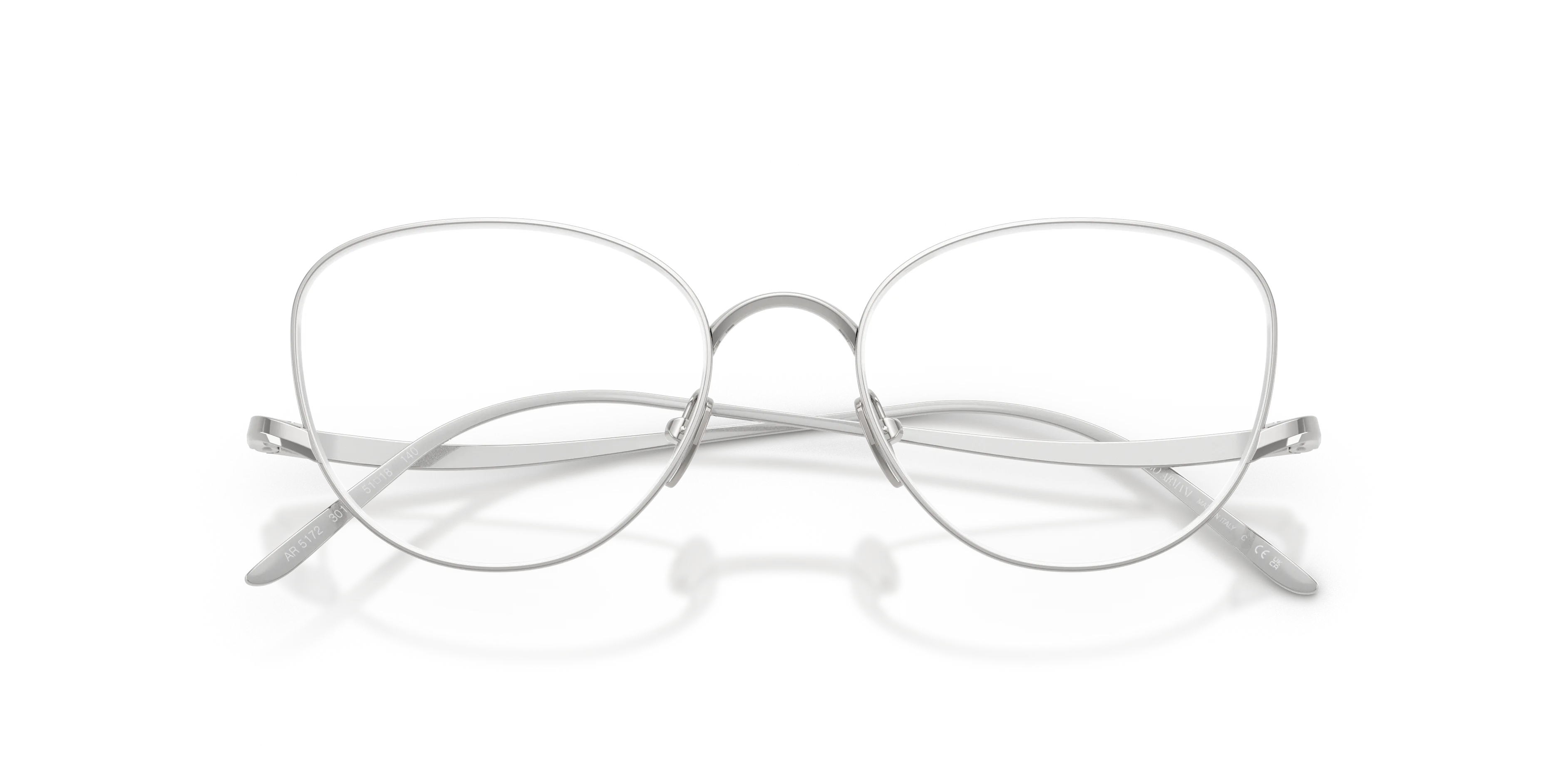 Giorgio Armani AR5172 3015 Montature da vista Metallo Argento Trasparente Squadrata Normale - immagine 2