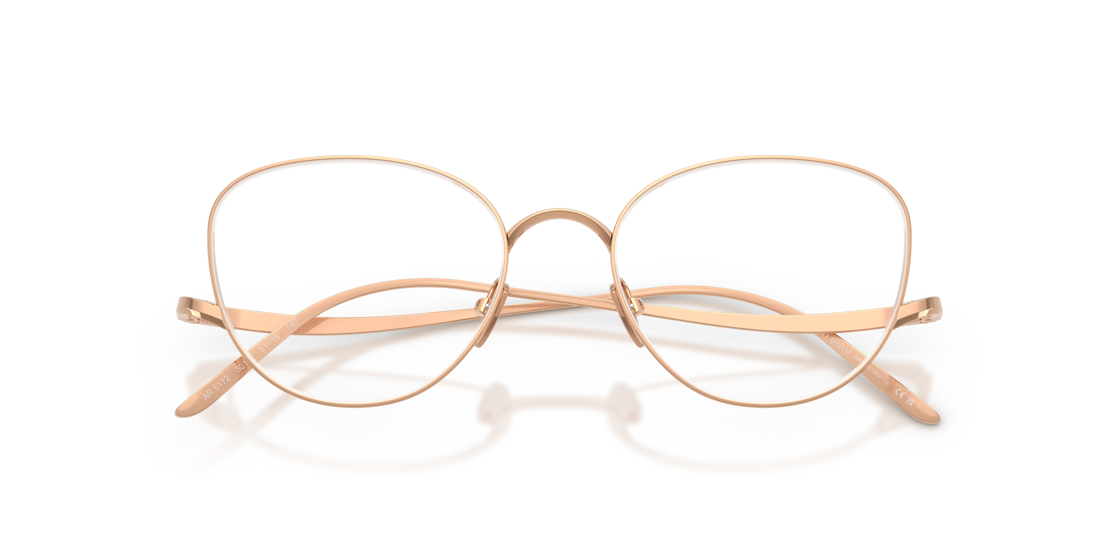 Giorgio Armani AR5172 3011 Montature da vista Metallo Oro Trasparente Squadrata Normale - immagine 2