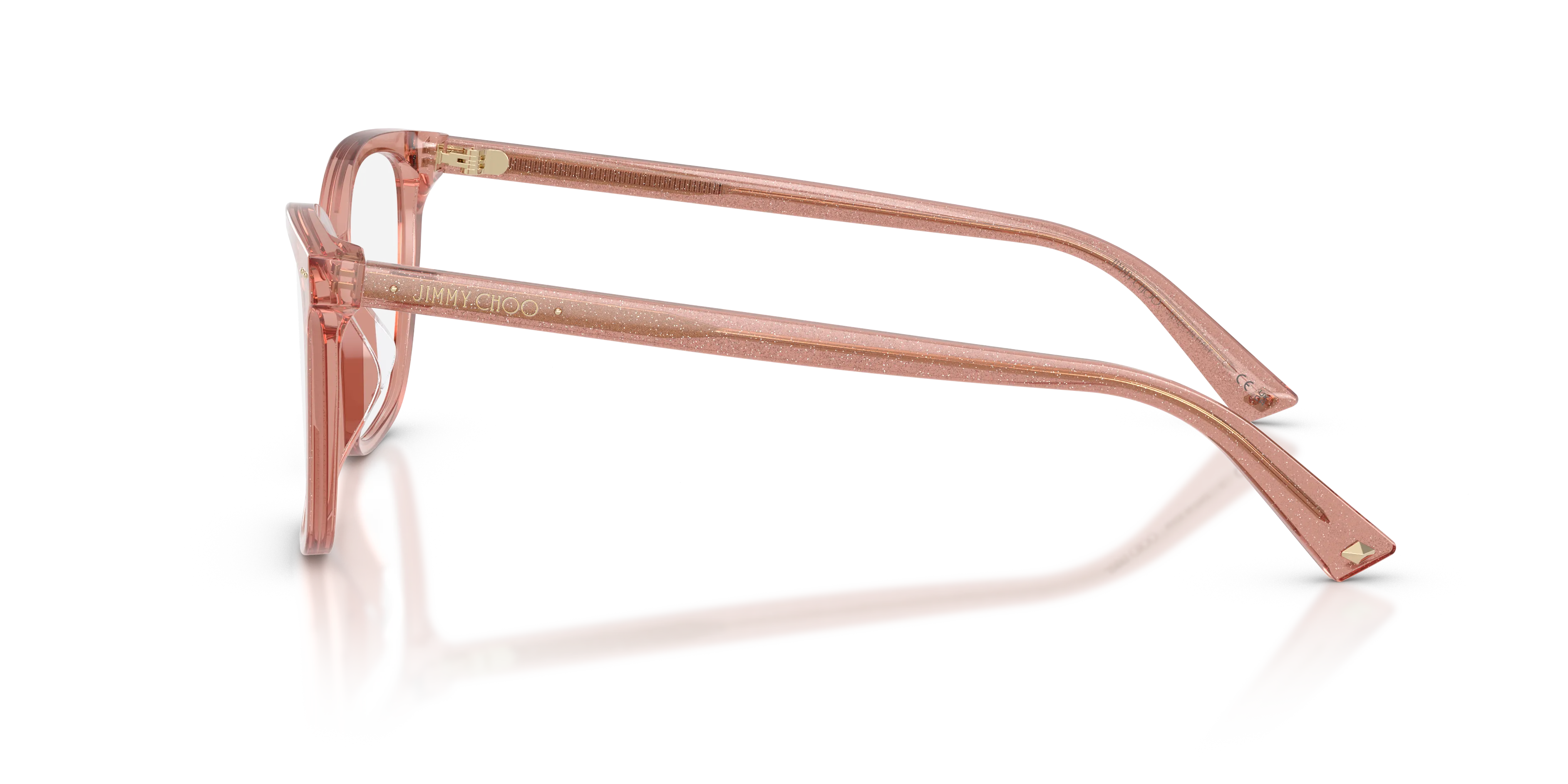 Jimmy Choo JC3048U 5124 Montature da vista Acetato Rosa Trasparente Pillow Normale - immagine 4