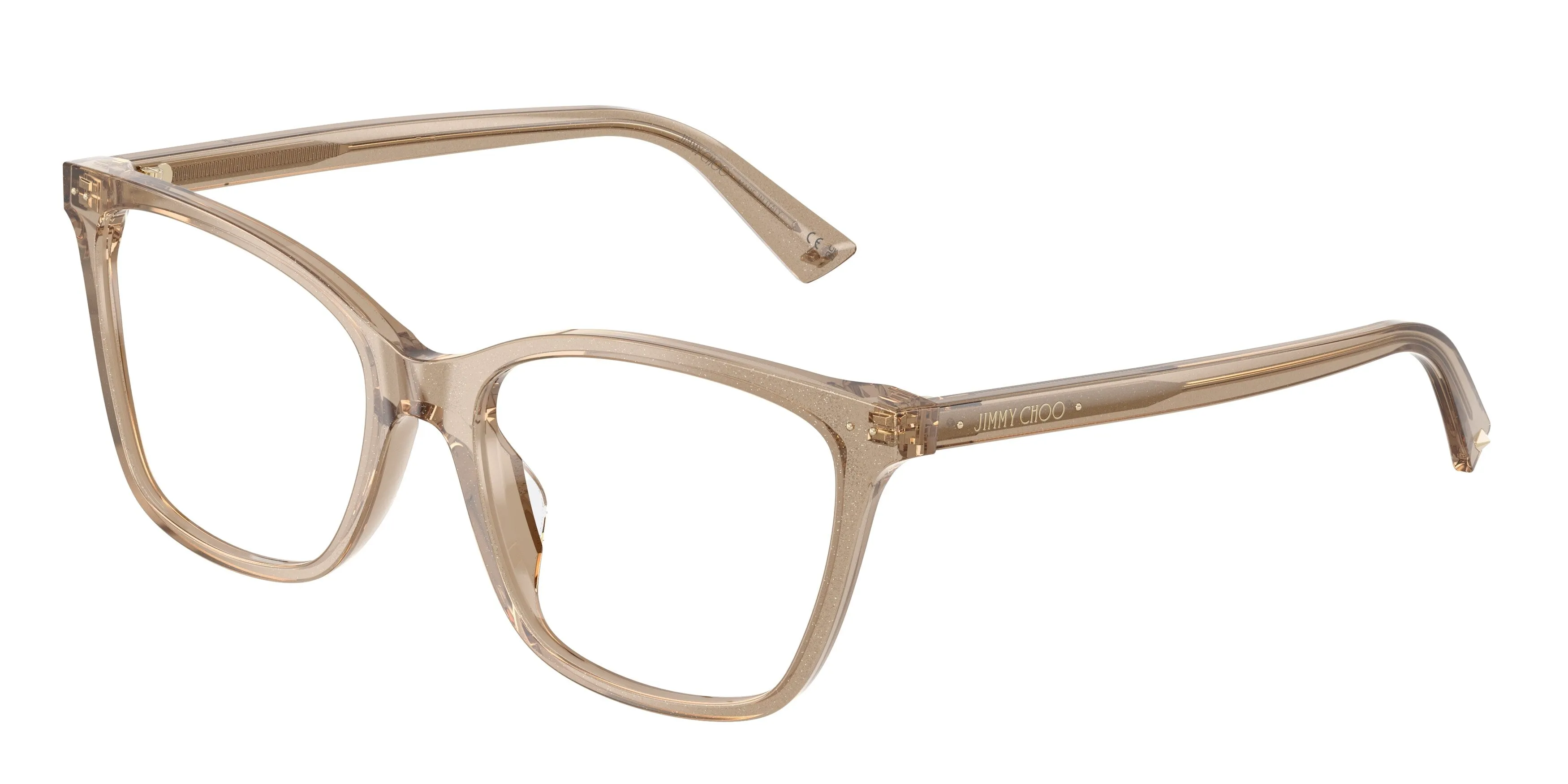 Jimmy Choo JC3048U 5123 Montature da vista Acetato Marrone Trasparente Pillow Normale - immagine 1