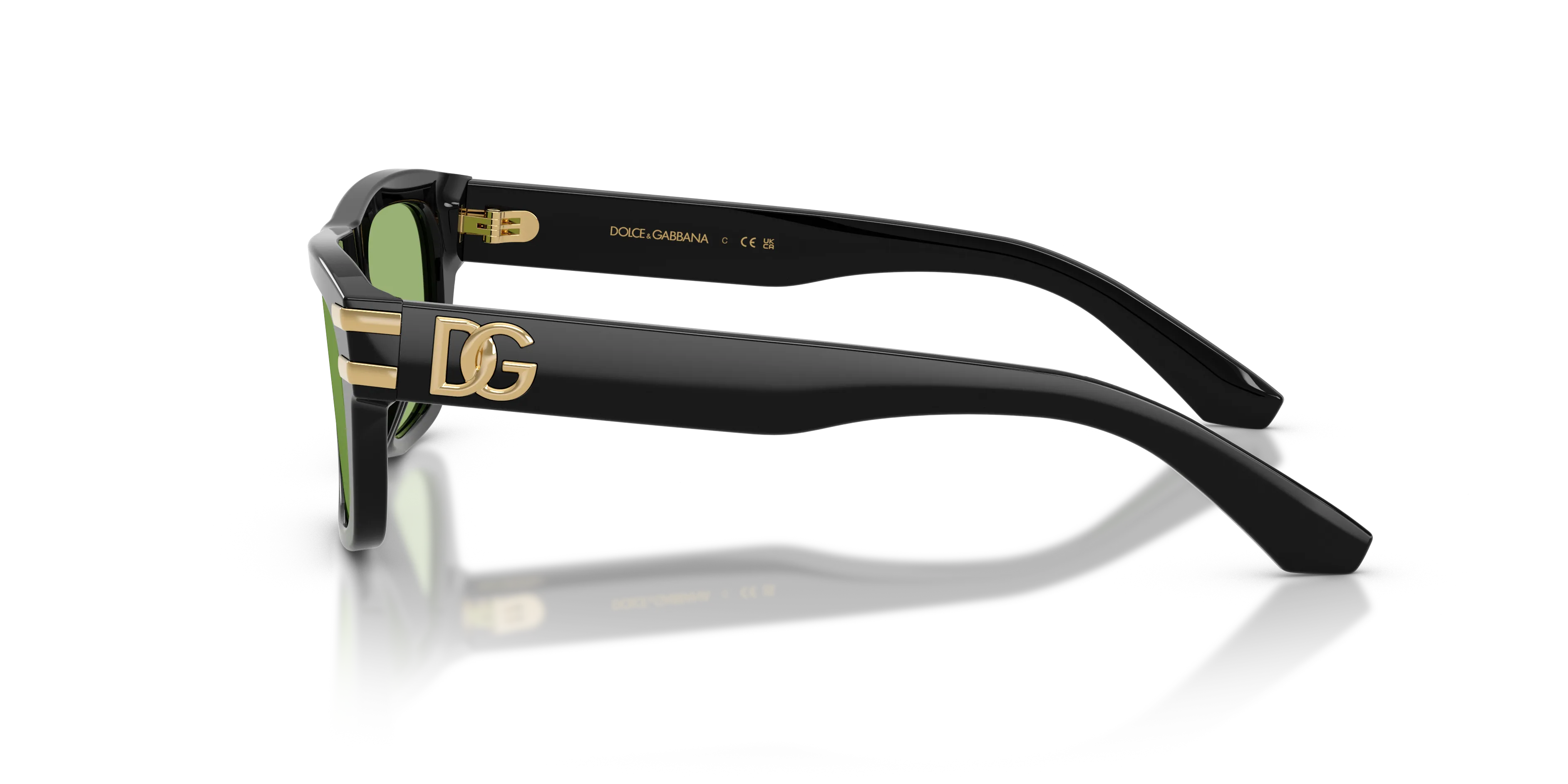 Dolce & Gabbana DX4015 501/2 Occhiali da sole Acetato Nero Verde Squadrata Normale - immagine 4