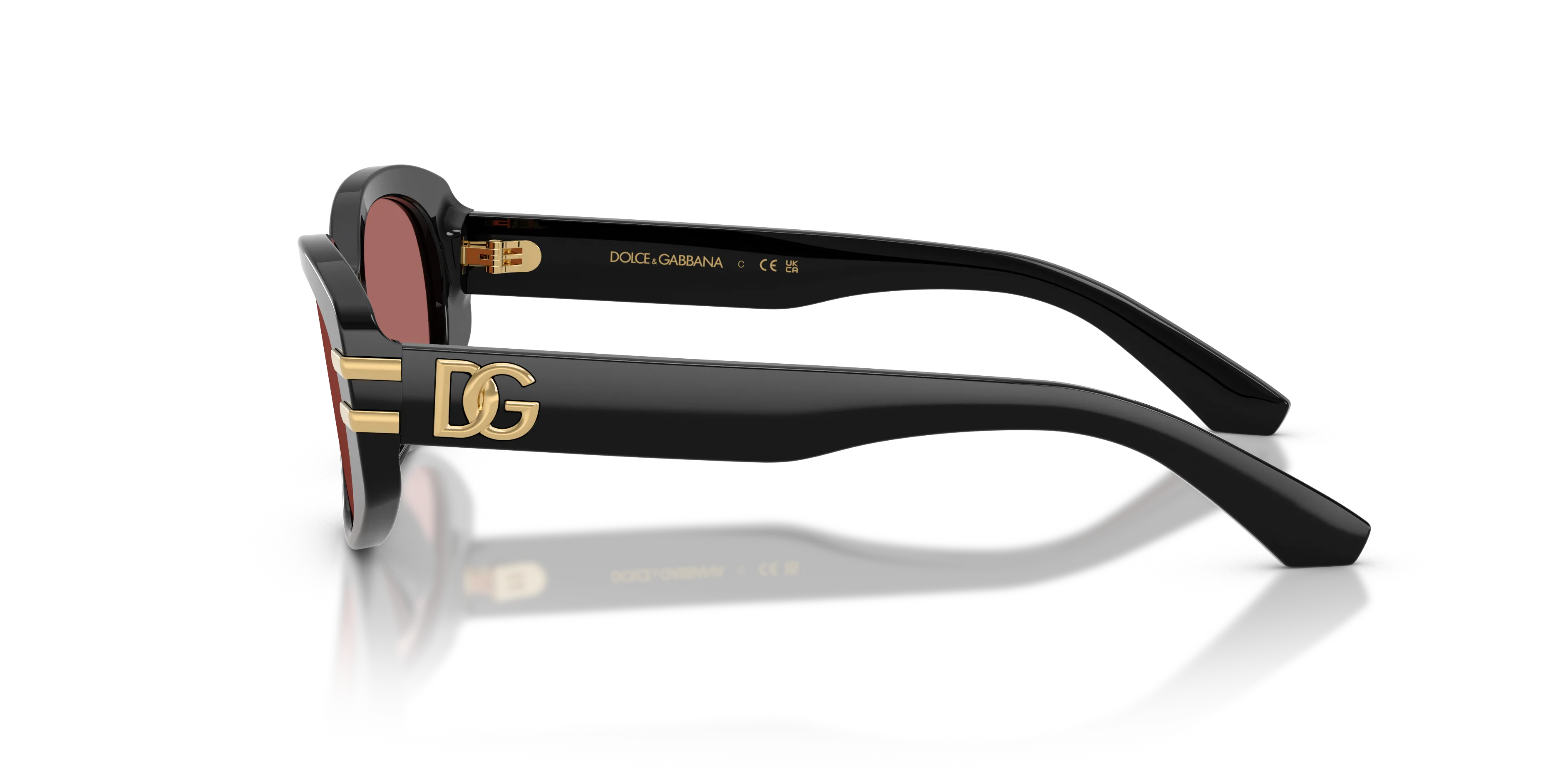 Dolce & Gabbana DX4014 501/69 Occhiali da sole Acetato Nero Viola Rotonda Normale - immagine 4