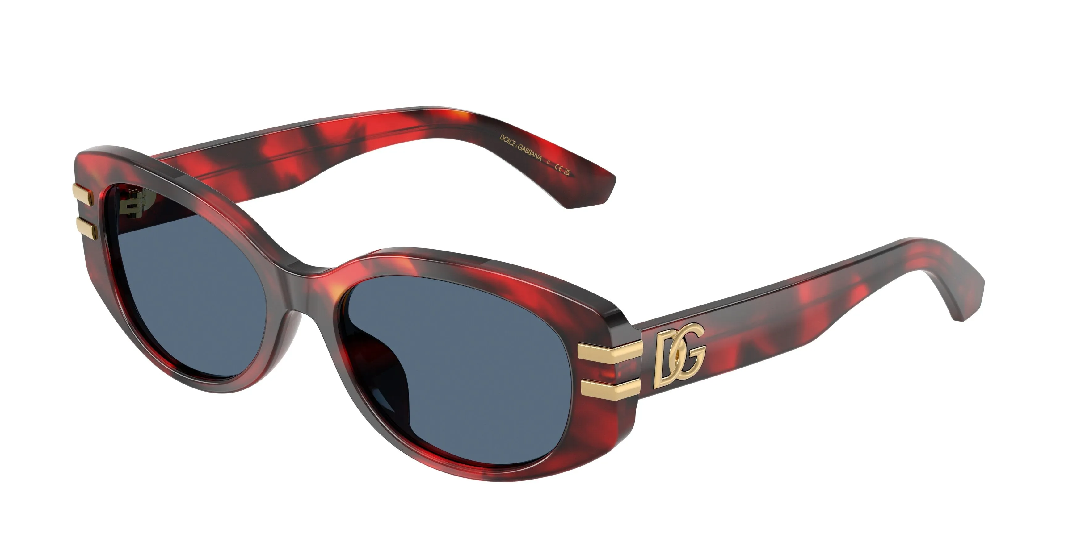 Dolce & Gabbana DX4014 349180 Occhiali da sole Acetato Tartaruga Blu Rotonda Normale - immagine 1