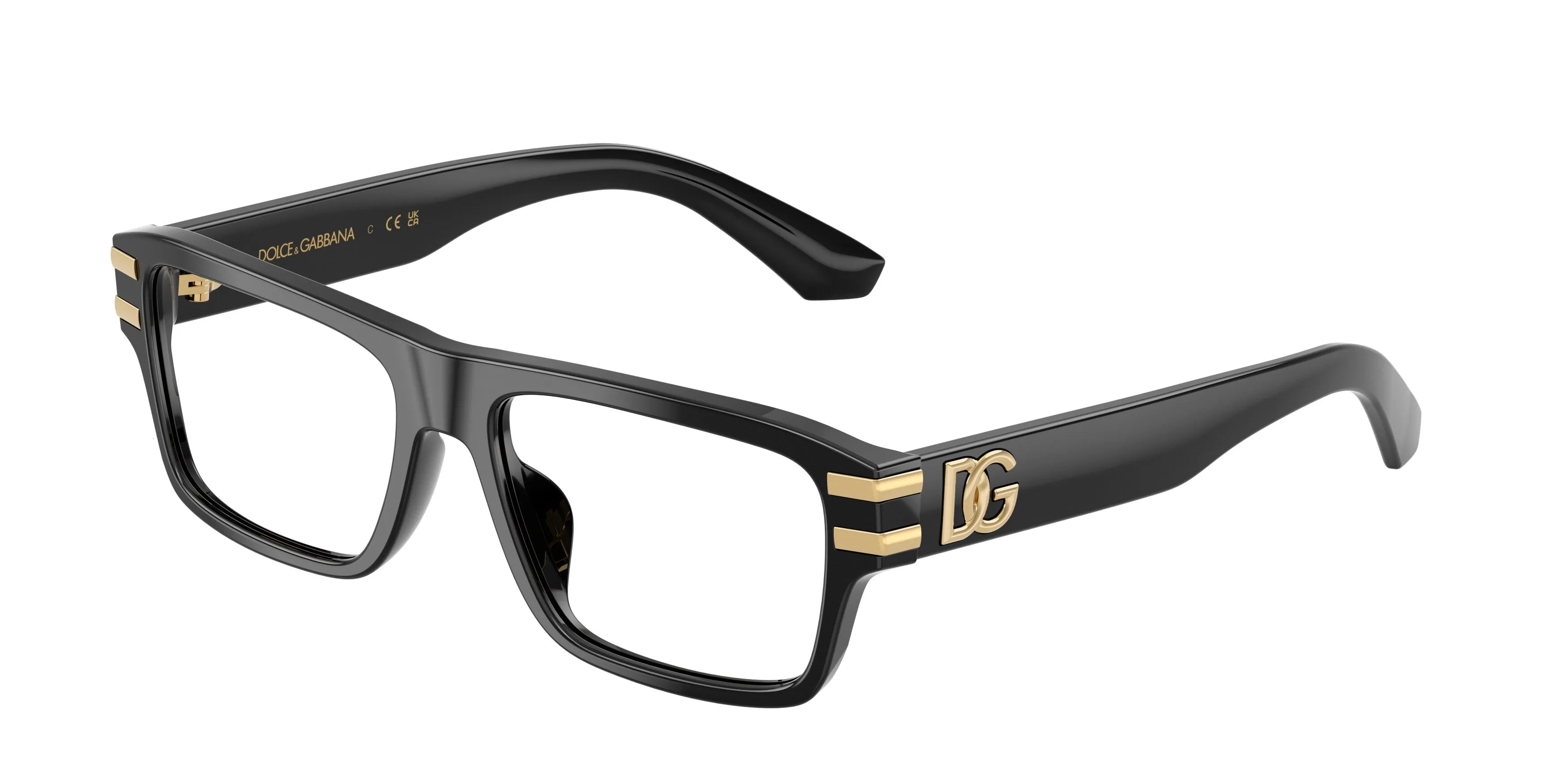 Dolce & Gabbana DX3005 501 Montature da vista Acetato Nero Trasparente Squadrata Normale - immagine 1