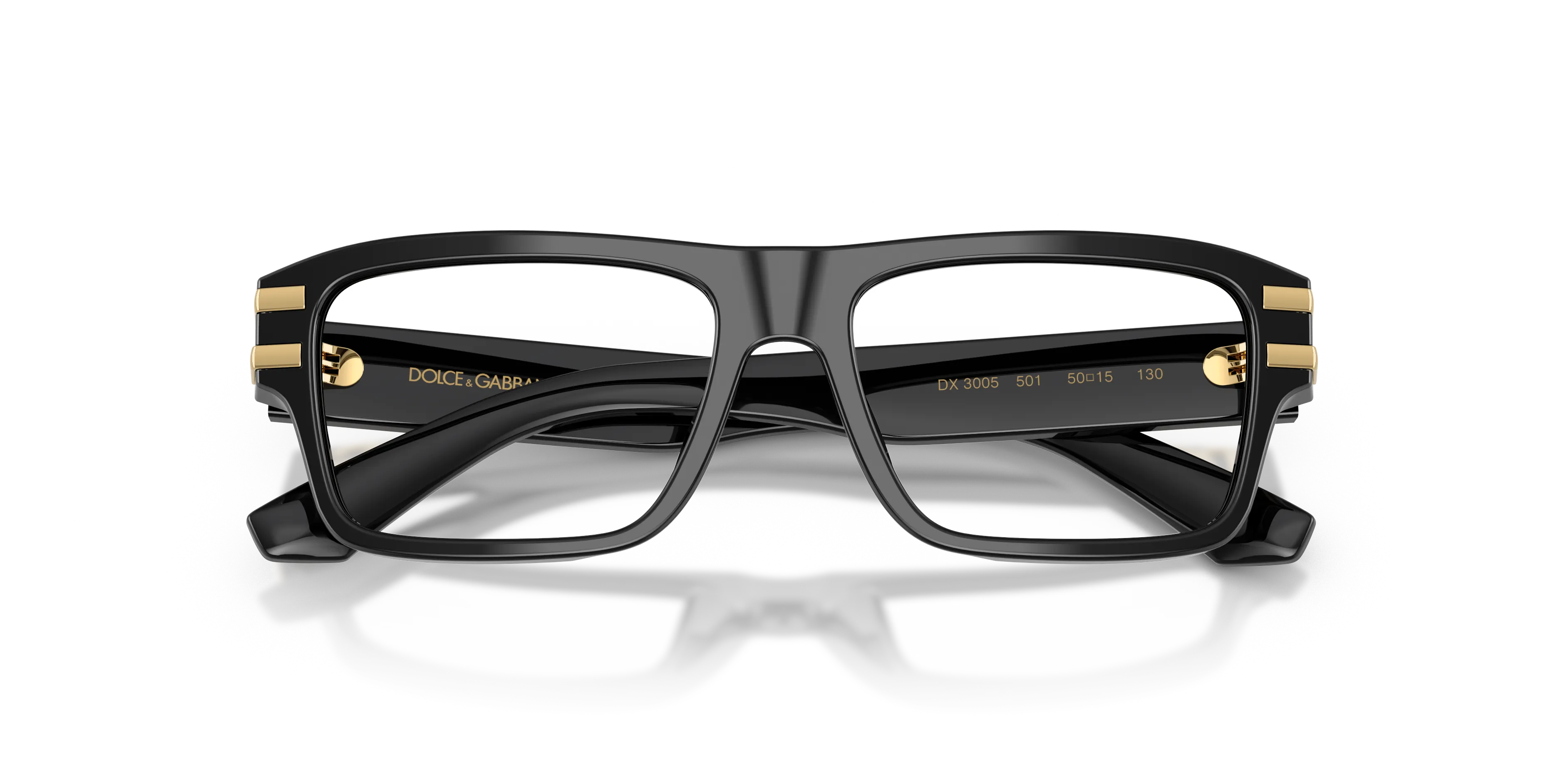 Dolce & Gabbana DX3005 501 Montature da vista Acetato Nero Trasparente Squadrata Normale - immagine 2