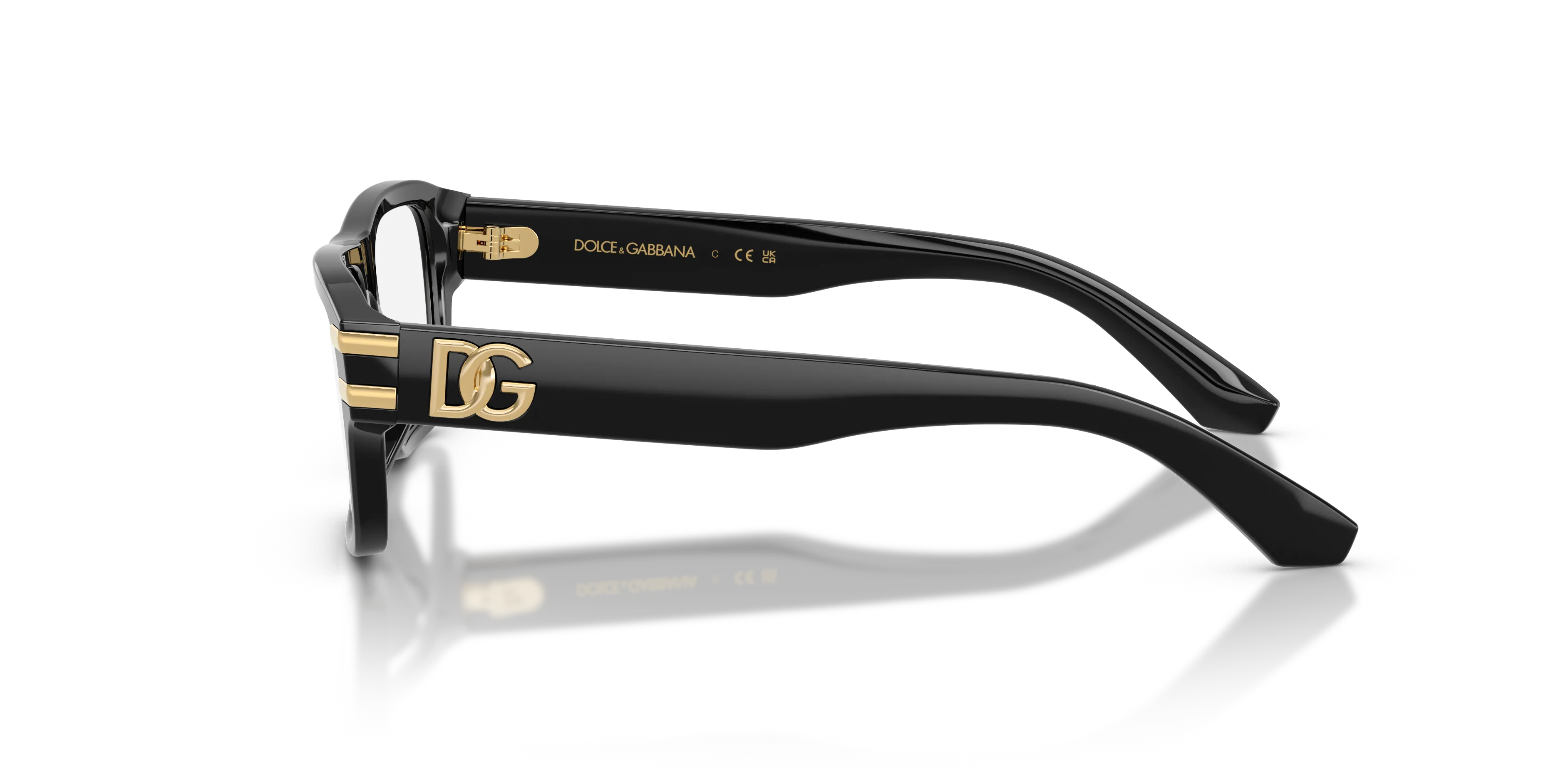 Dolce & Gabbana DX3005 501 Montature da vista Acetato Nero Trasparente Squadrata Normale - immagine 4