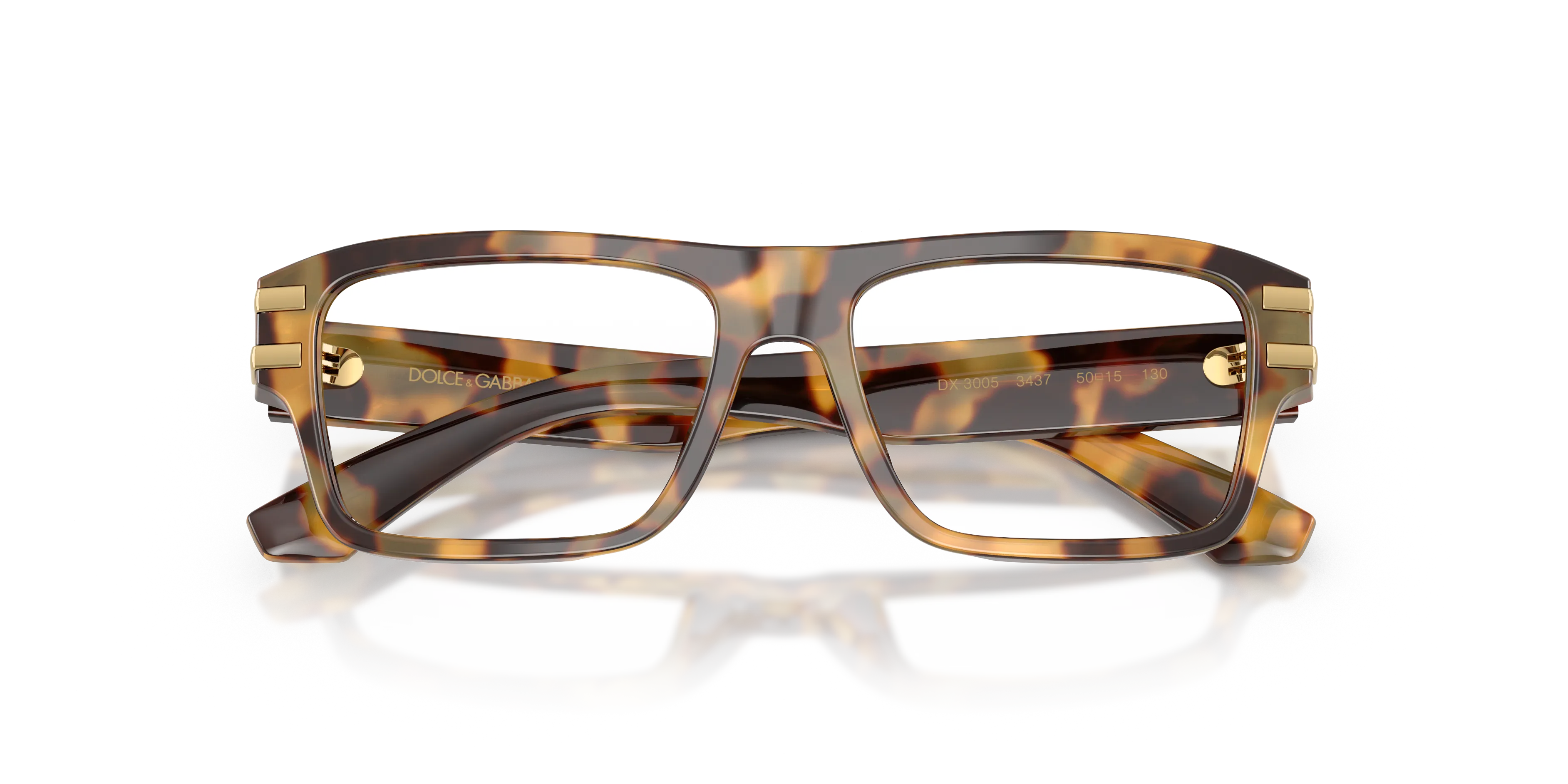Dolce & Gabbana DX3005 3437 Montature da vista Acetato Tartaruga Trasparente Squadrata Normale - immagine 2