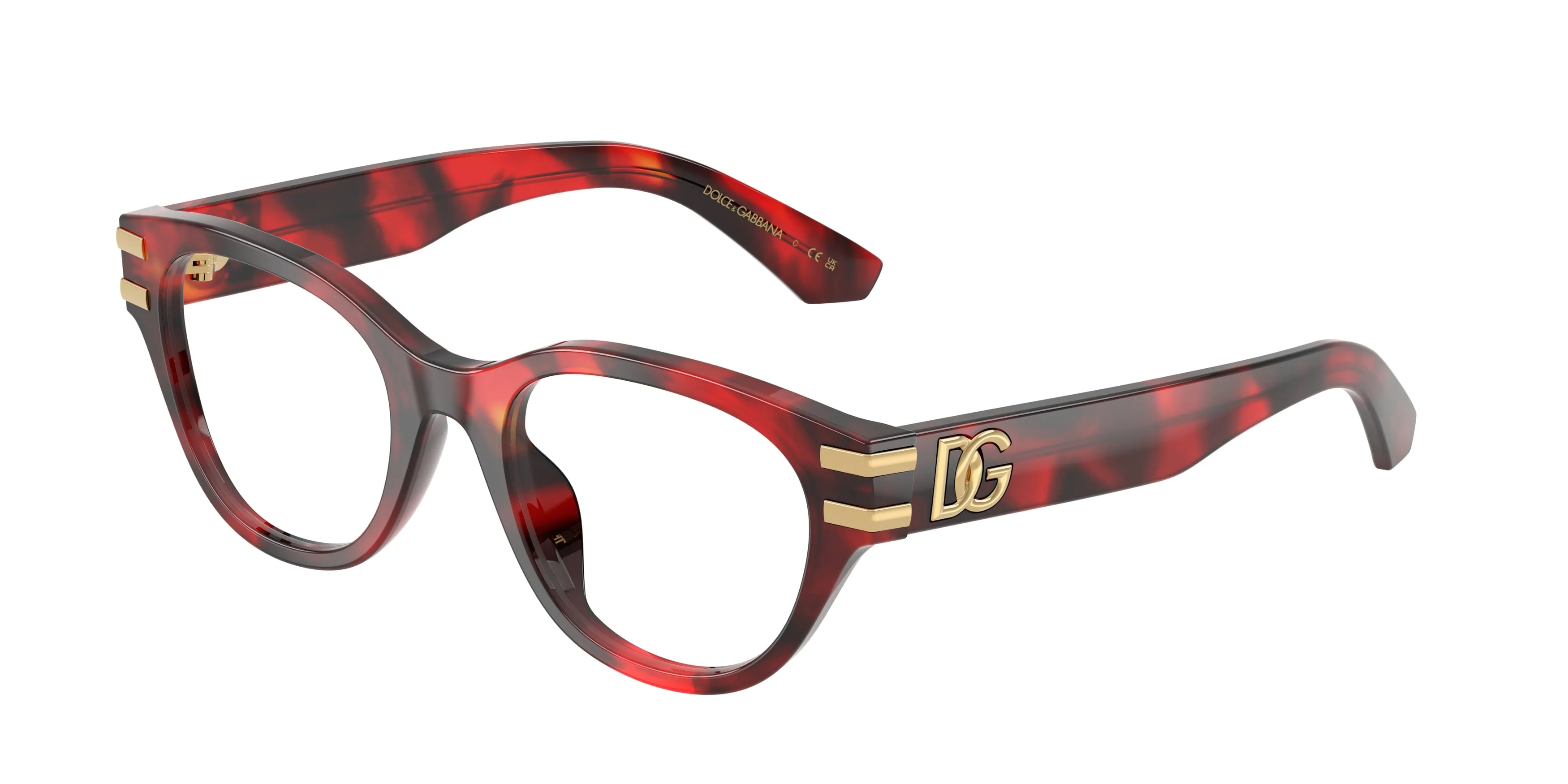 Dolce & Gabbana DX3004 3491 Montature da vista Acetato Tartaruga Trasparente Farfalla Normale - immagine 1