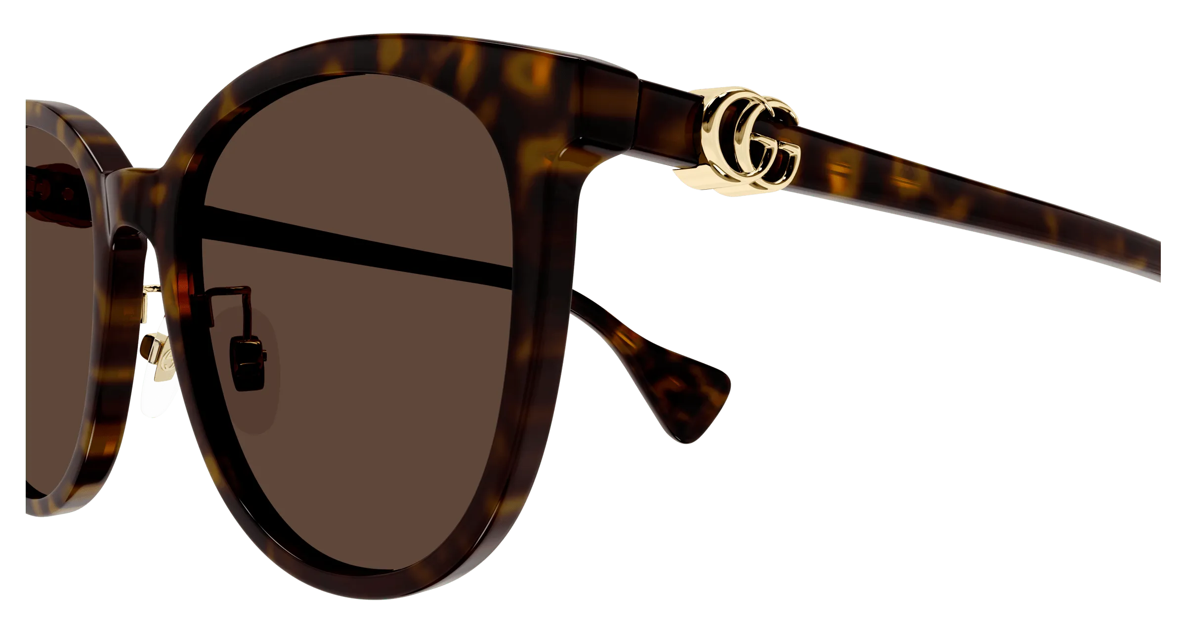 Gucci GG1180SK 004 Occhiali da sole Acetato Havana Marrone Cat Eye Normale - immagine 4