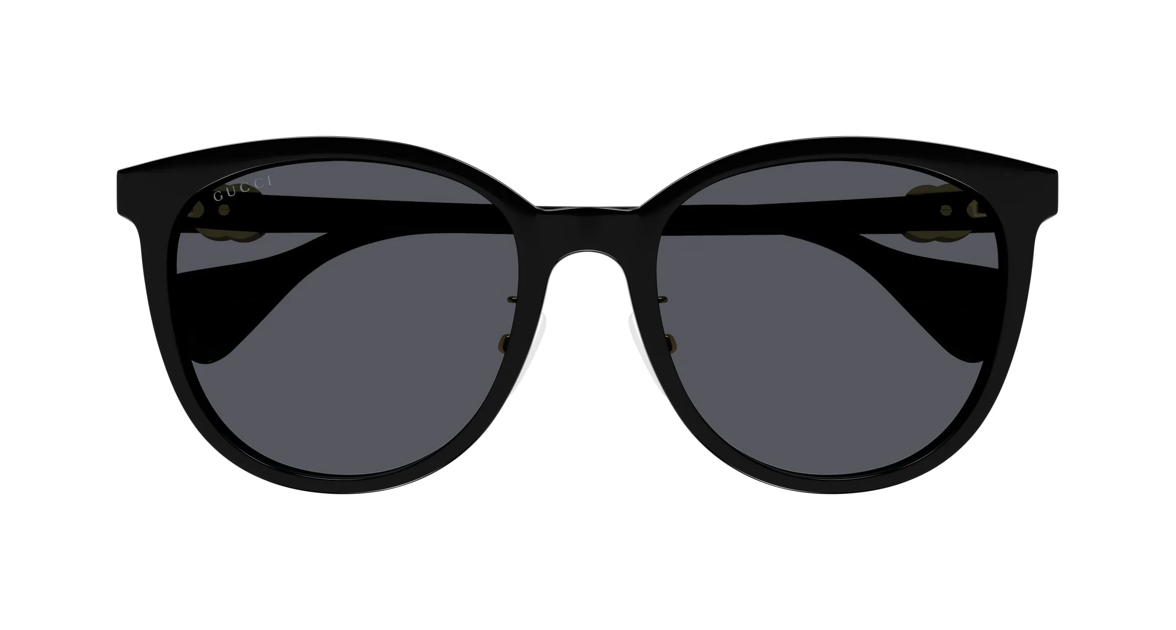 Gucci GG1180SK 002 Occhiali da sole Acetato Nero Grigio Cat Eye Normale - immagine 3