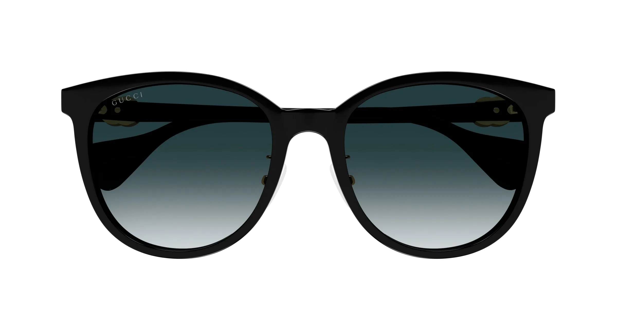 Gucci GG1180SK 001 Occhiali da sole Acetato Nero Grigio Cat Eye Normale Sfumato - immagine 3