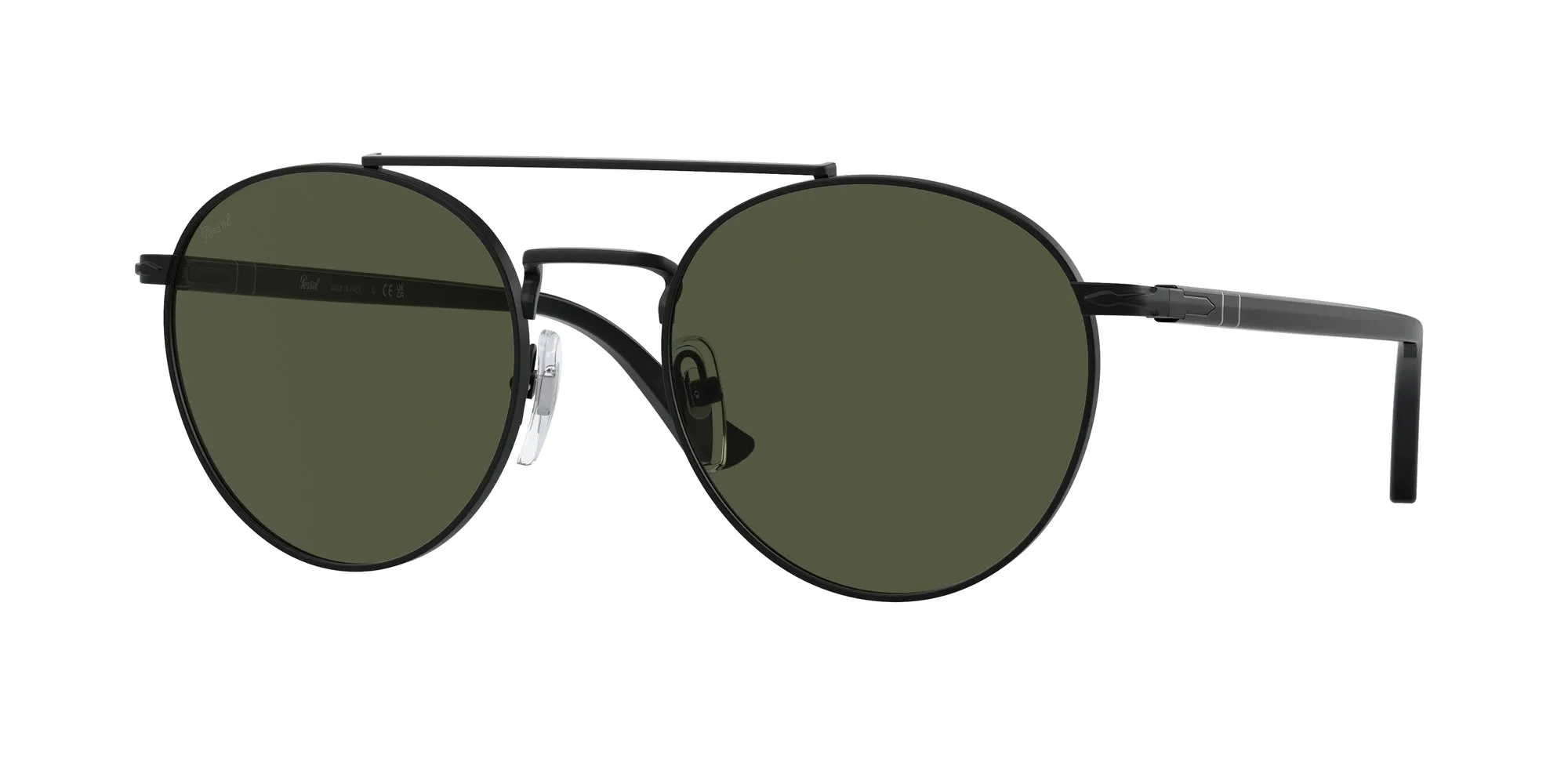Persol PO1011S 107831 Occhiali da sole Metallo Nero Verde Pillow Normale - immagine 1