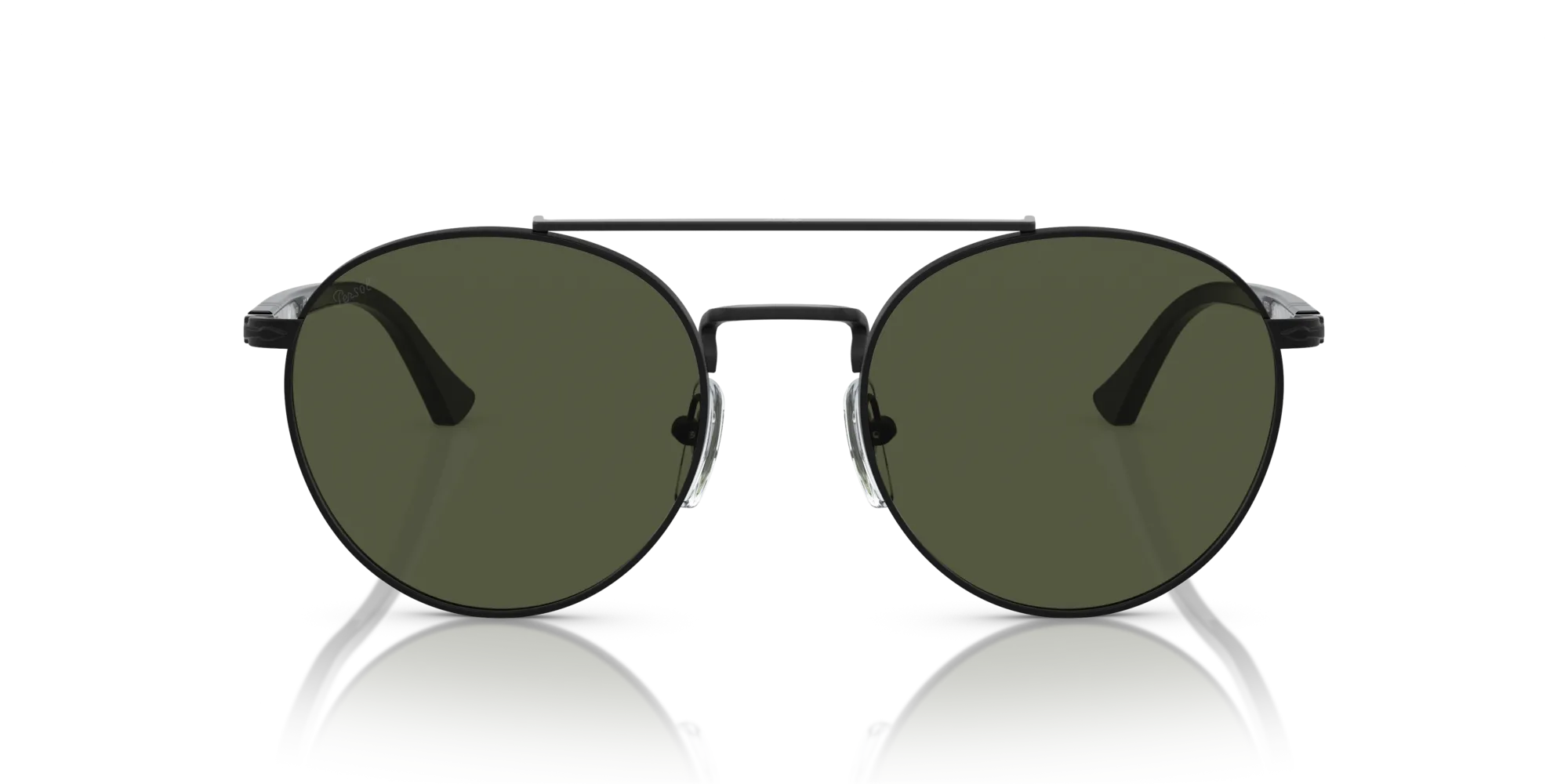 Persol PO1011S 107831 Occhiali da sole Metallo Nero Verde Pillow Normale - immagine 3