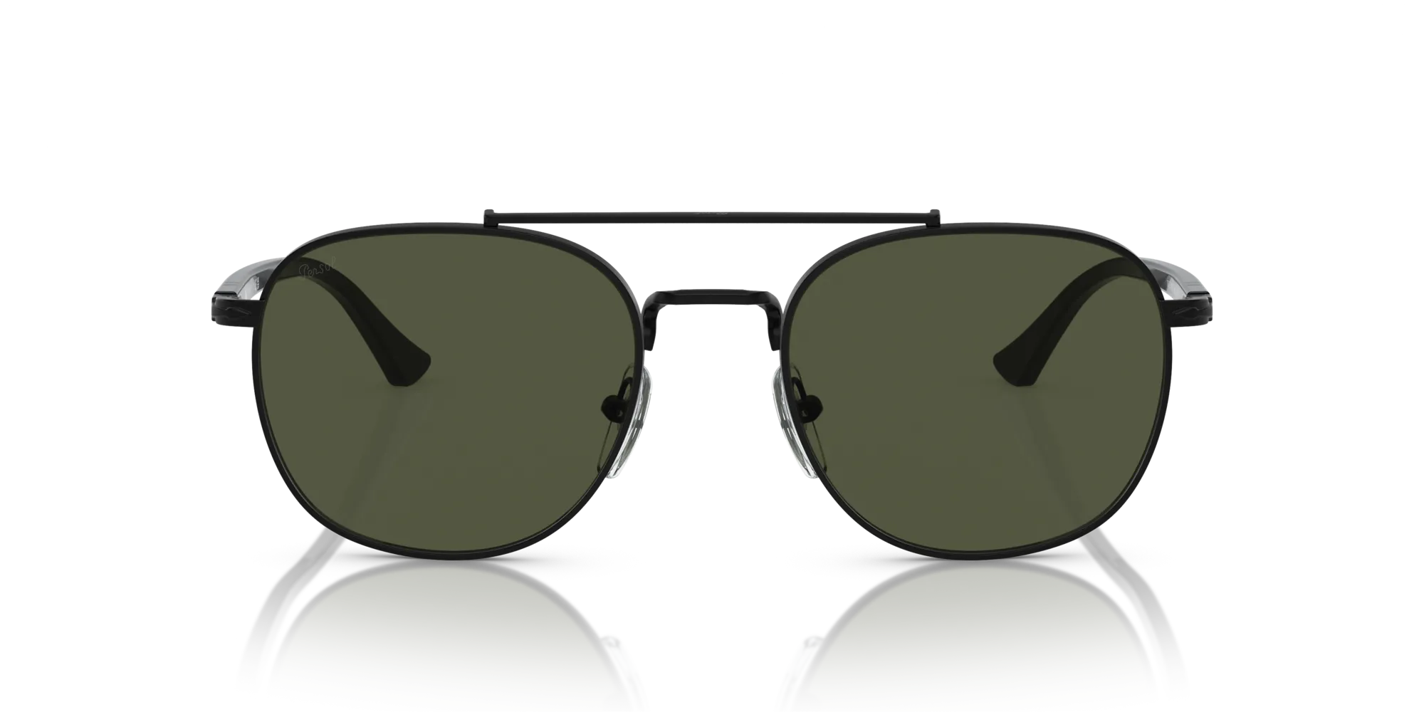 Persol PO1006S 107831 Occhiali da sole Metallo Nero Verde Pillow Normale - immagine 3
