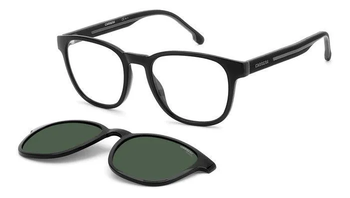 Carrera CA8062/CS 08A/UC Occhiali da sole Iniettato Nero Verde Squadrata Polarizzata Clip-on - immagine 1