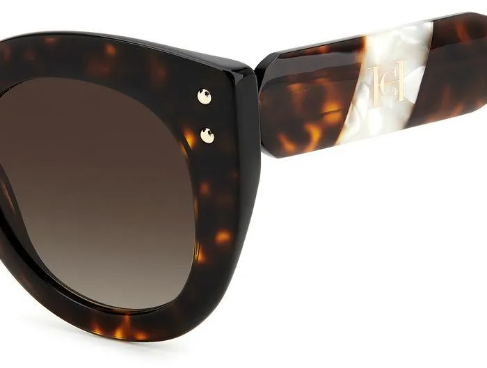 Carolina Herrera HER 0127/S C9K/HA Occhiali da sole Acetato Havana Marrone Cat Eye Sfumato - immagine 4