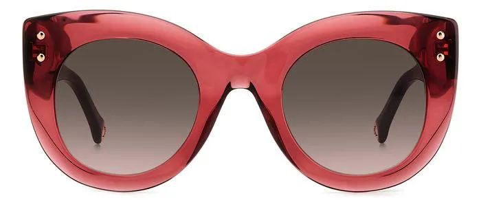 Carolina Herrera HER 0127/S 8CQ/HA Occhiali da sole Acetato Ciliegia Marrone Cat Eye Sfumato - immagine 3