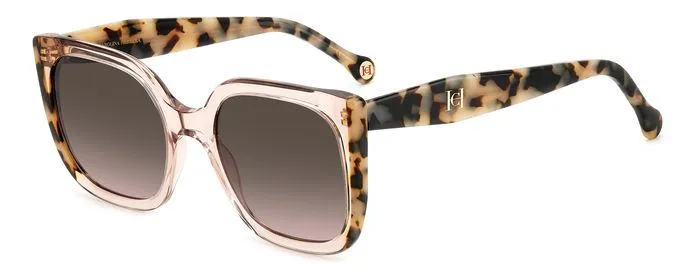 Carolina Herrera HER 0128/S L93/HA Occhiali da sole Acetato Nude/Havana Marrone Farfalla Sfumato - immagine 1