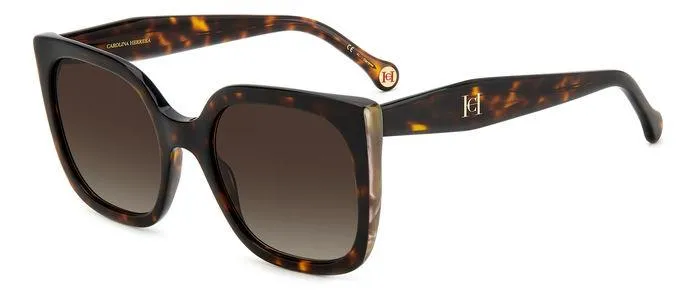 Carolina Herrera HER 0128/S C9K/HA Occhiali da sole Acetato Havana Marrone Farfalla Sfumato - immagine 1