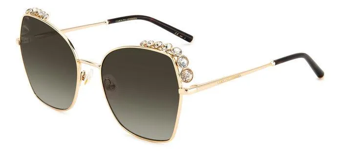 Carolina Herrera HER 0145/S 000/HA Occhiali da sole Metallo Oro rosa Marrone Farfalla Sfumato - immagine 1