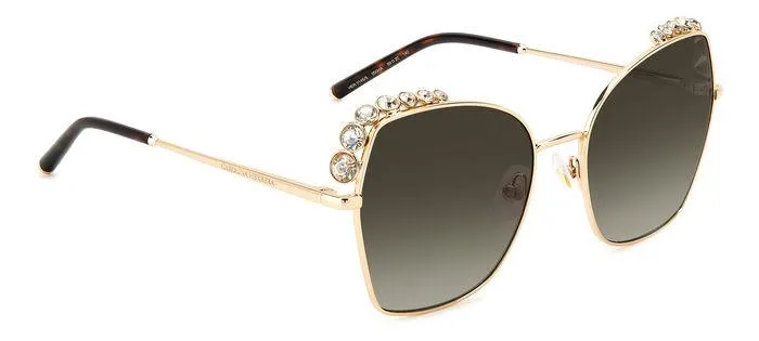 Carolina Herrera HER 0145/S 000/HA Occhiali da sole Metallo Oro rosa Marrone Farfalla Sfumato - immagine 2