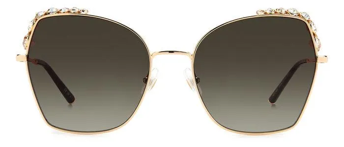 Carolina Herrera HER 0145/S 000/HA Occhiali da sole Metallo Oro rosa Marrone Farfalla Sfumato - immagine 3