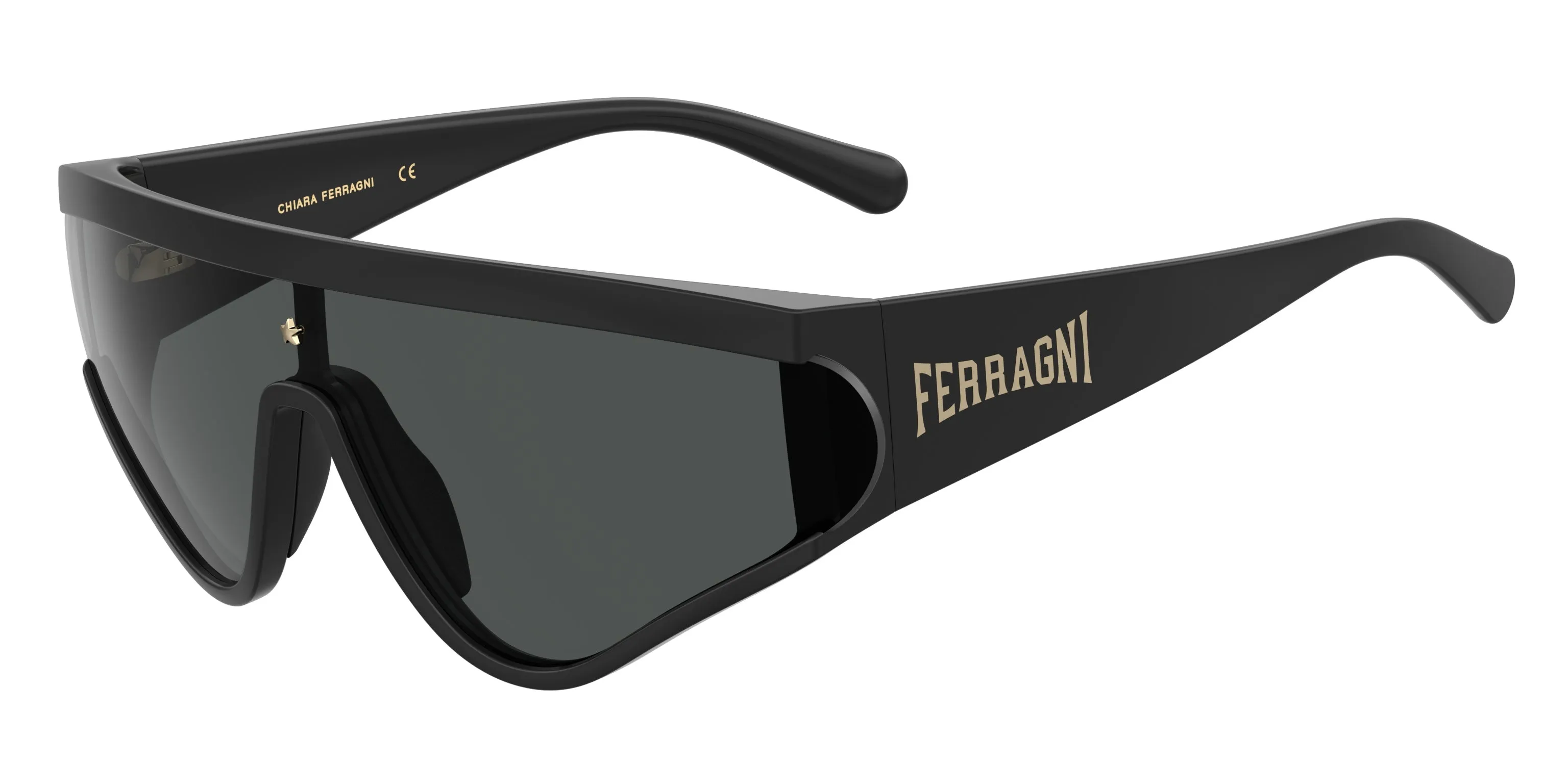 Chiara Ferragni CF 7021/S 807/IR Occhiali da sole Plastica Nero Grigio Maschera - immagine 1